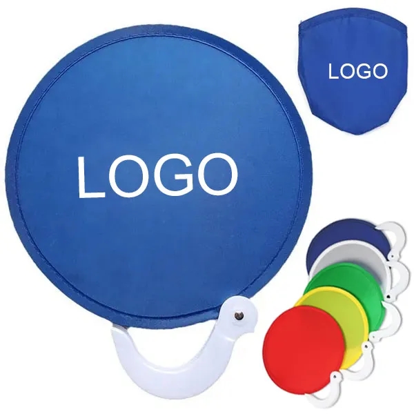 Nylon Foldable Fans with Pouch 7
