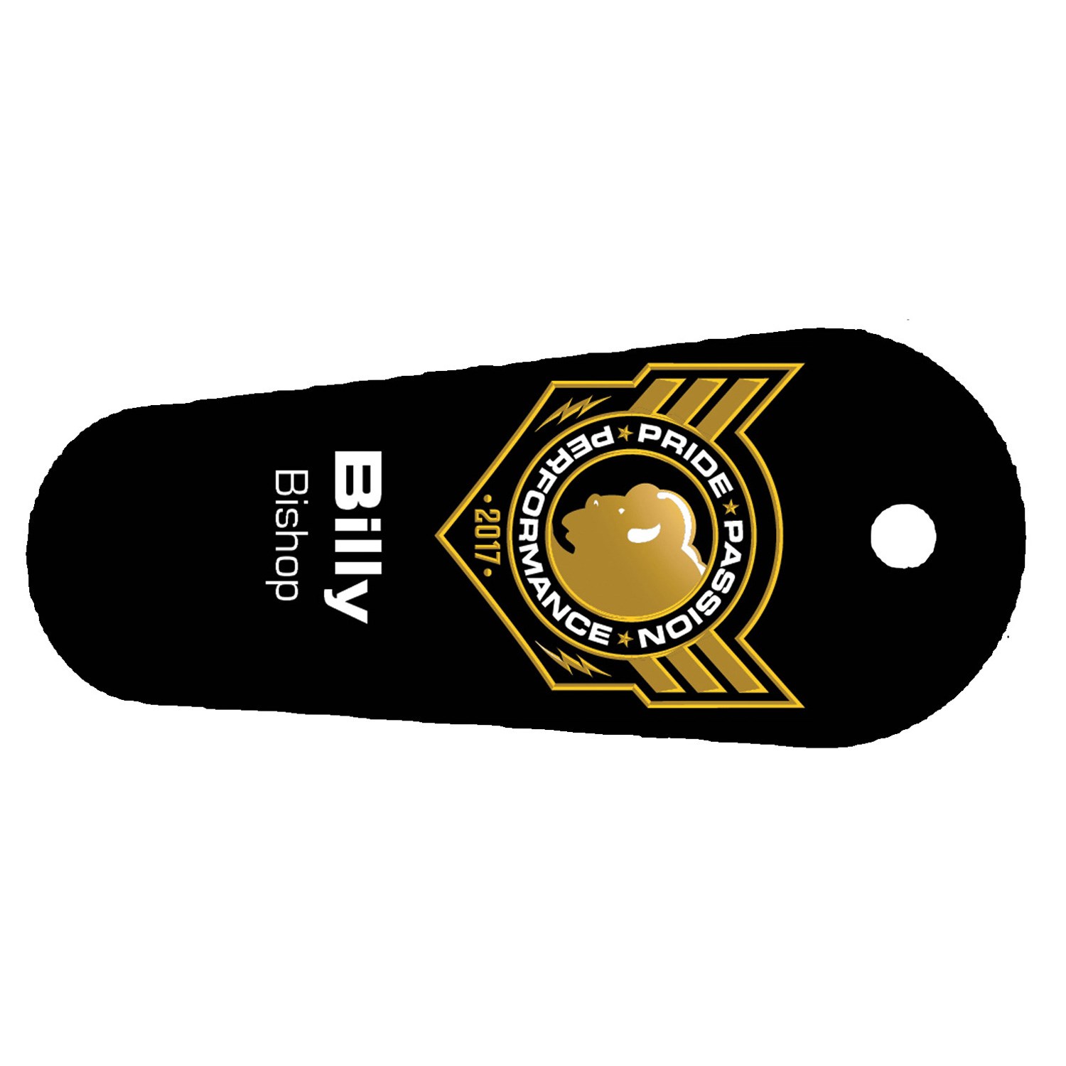 2.5"W x 1"H Reversed Teardrop Key Tag 1
