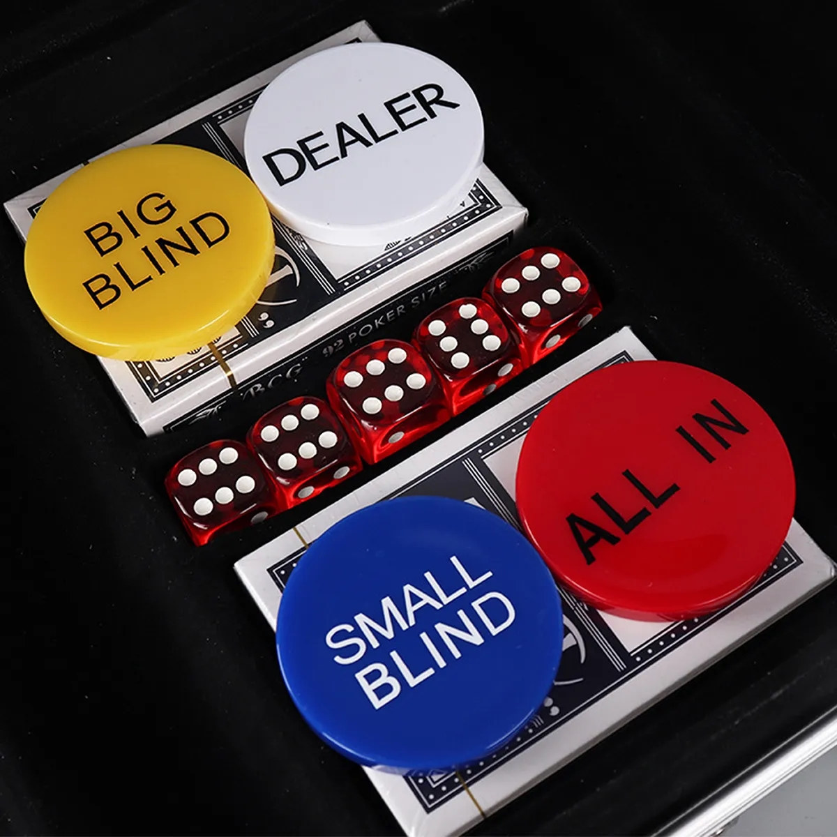 500 Striped Dice Chips Poker Set With Aluminum Case 3