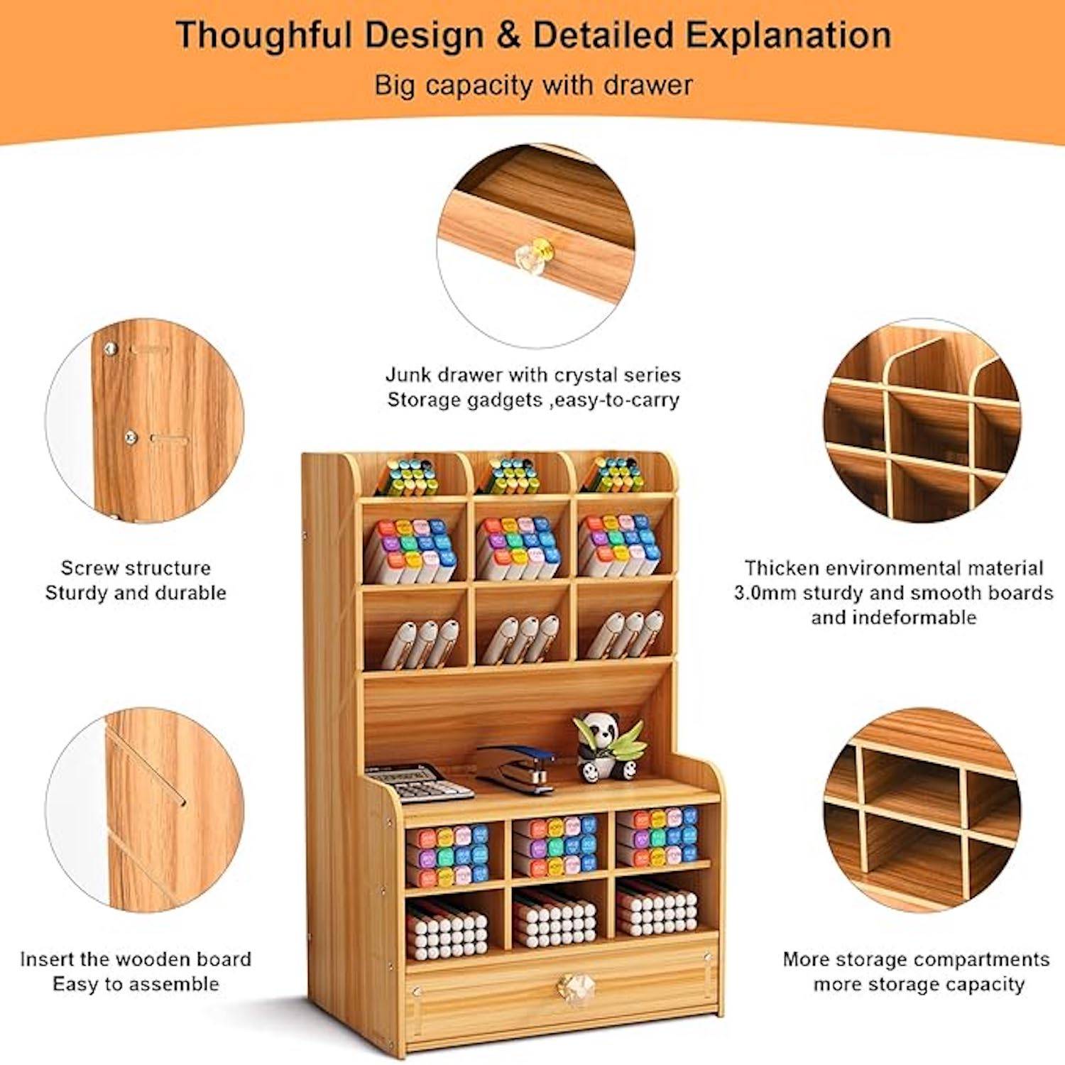 Wooden Pen Organizer 3