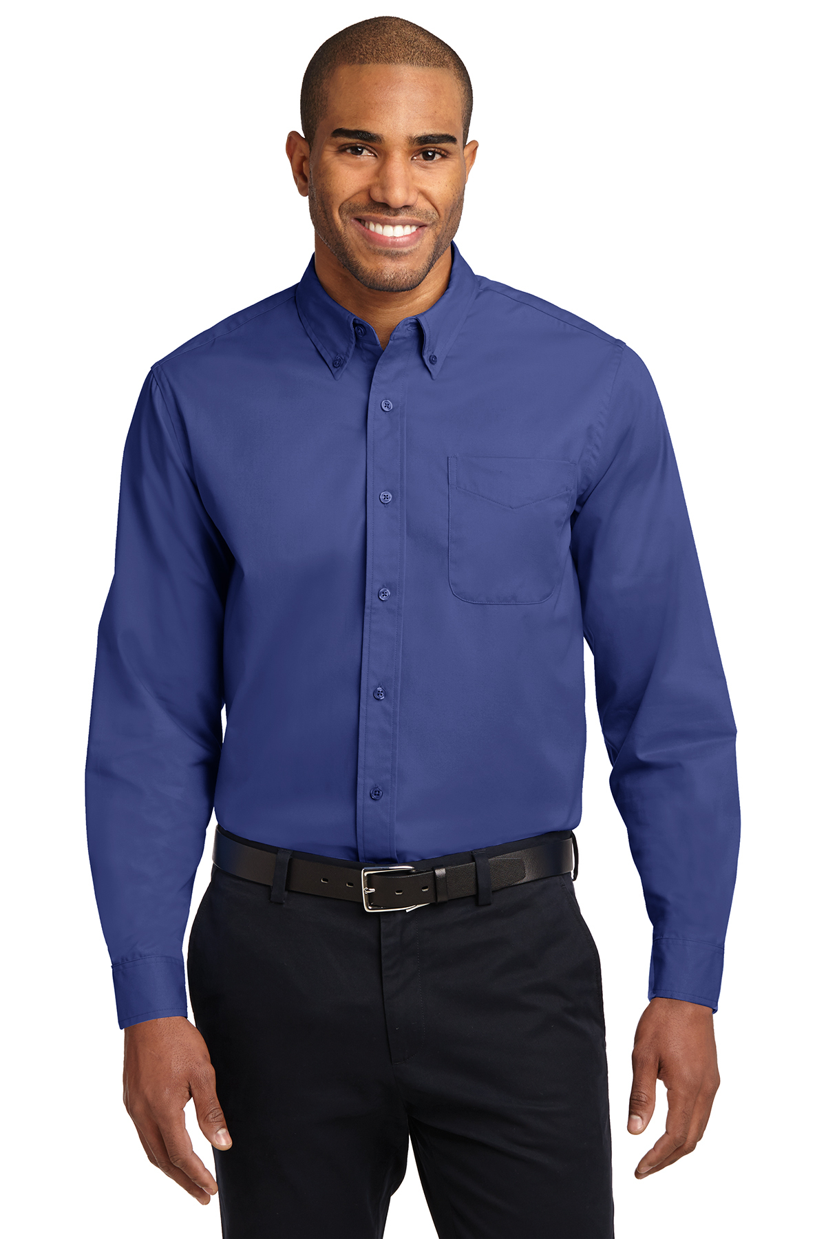 Men's Long Sleeve Oxford Button-Down Easy Care Shirts 21
