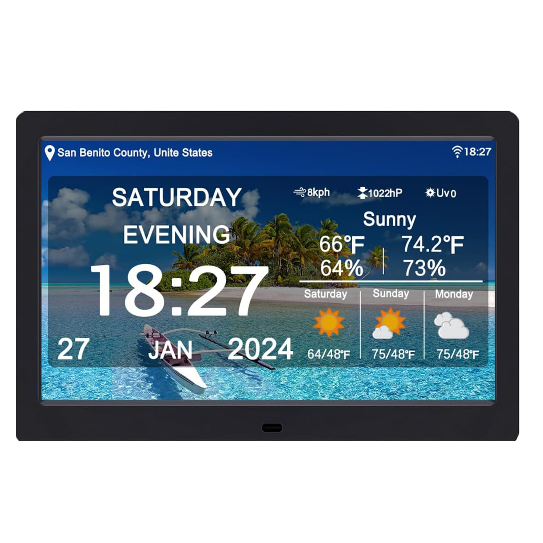 7" Smart WiFi Digital Weather Clock Display 5