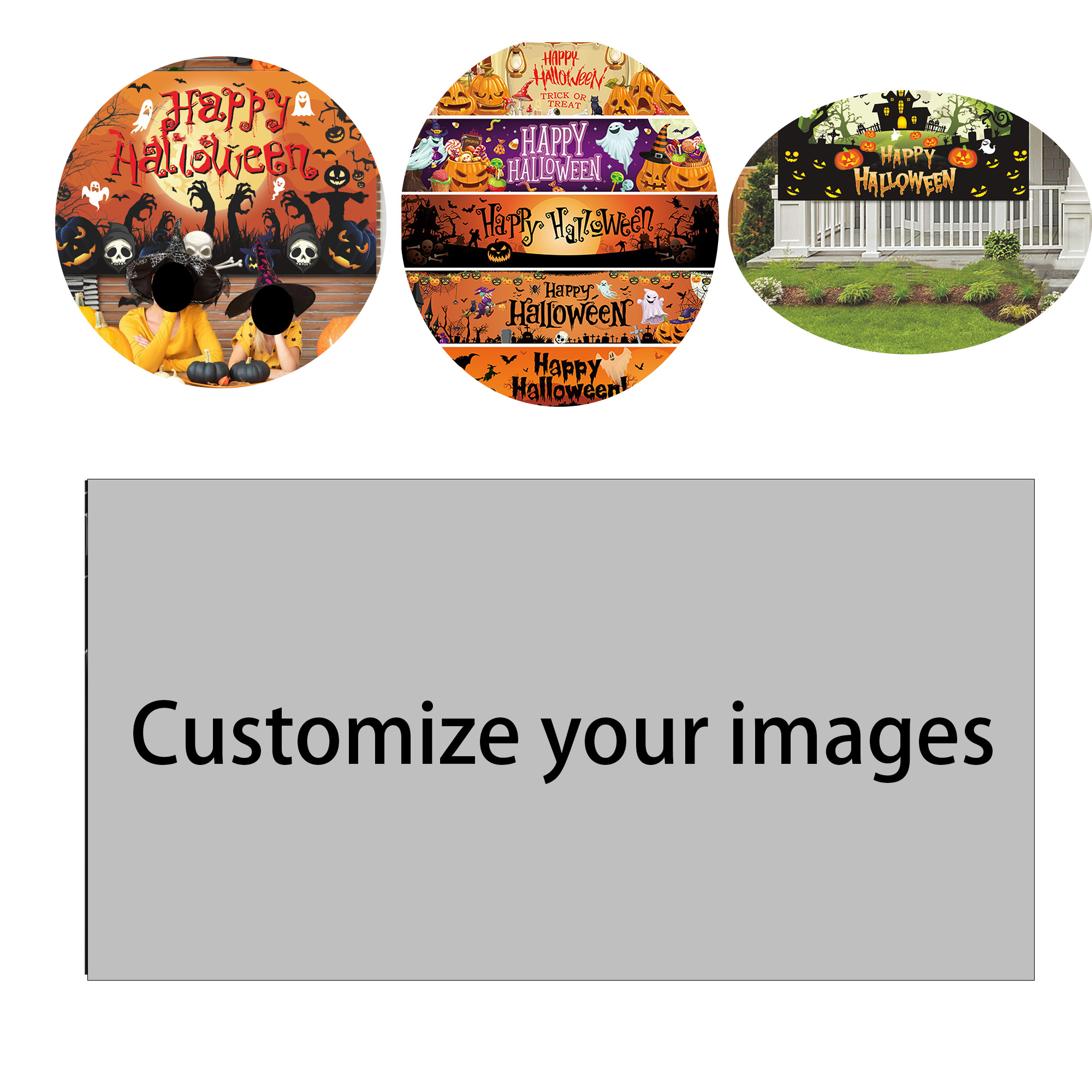 100D Polyester Personalized Custom Halloween Banner 2