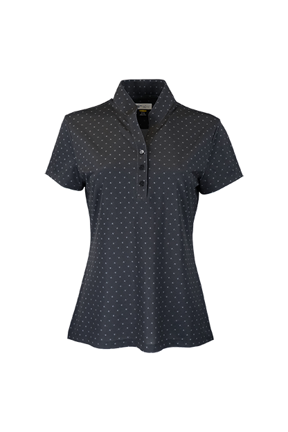 Women’s Greg Norman Micro Pique Spinner Print Polo 11