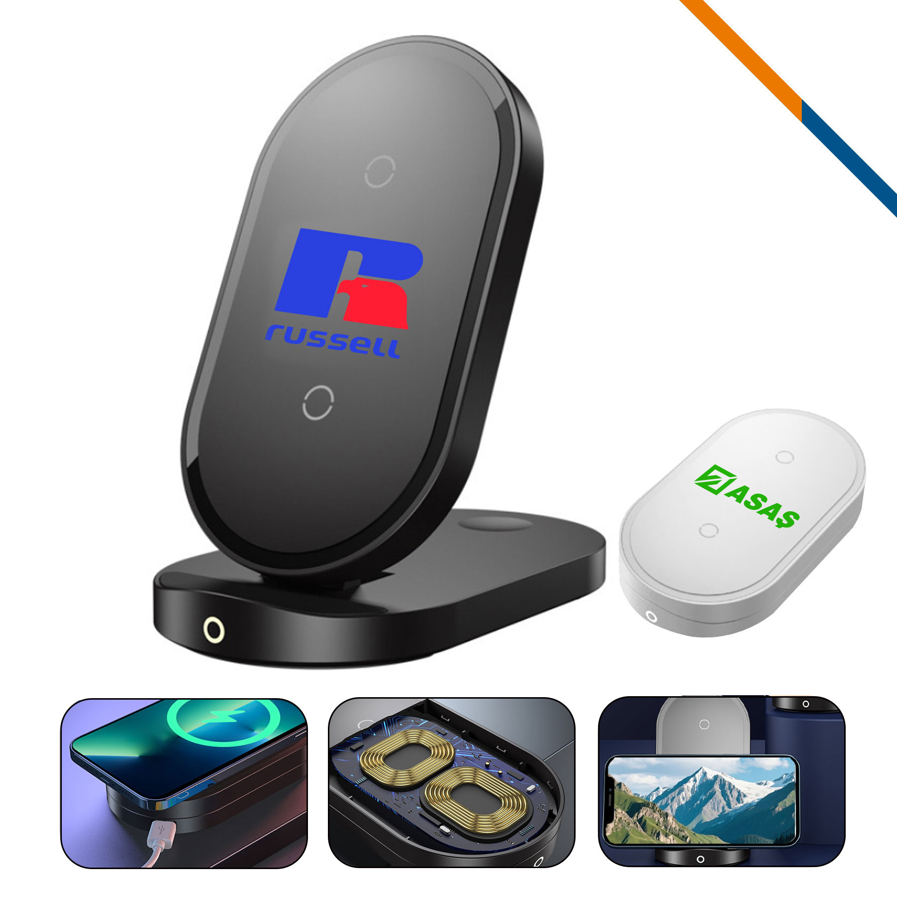 VoltZip Foldable 15W Wireless Fast Charger Stand 6