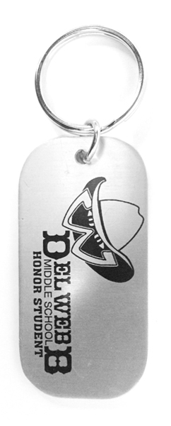 Aluminum Dog Tag with Key Tag Ring 3