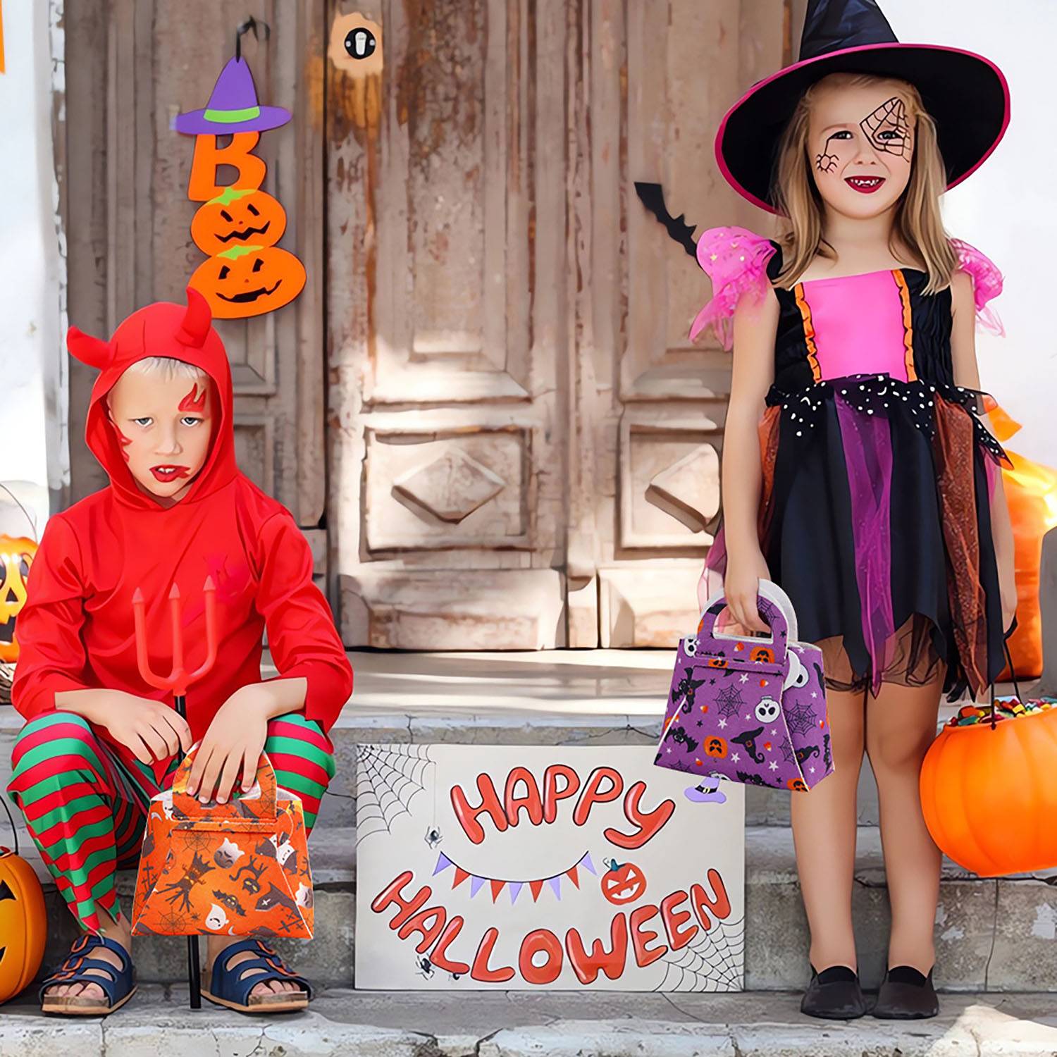 Collapsible Halloween Felt Candy Handbag 4