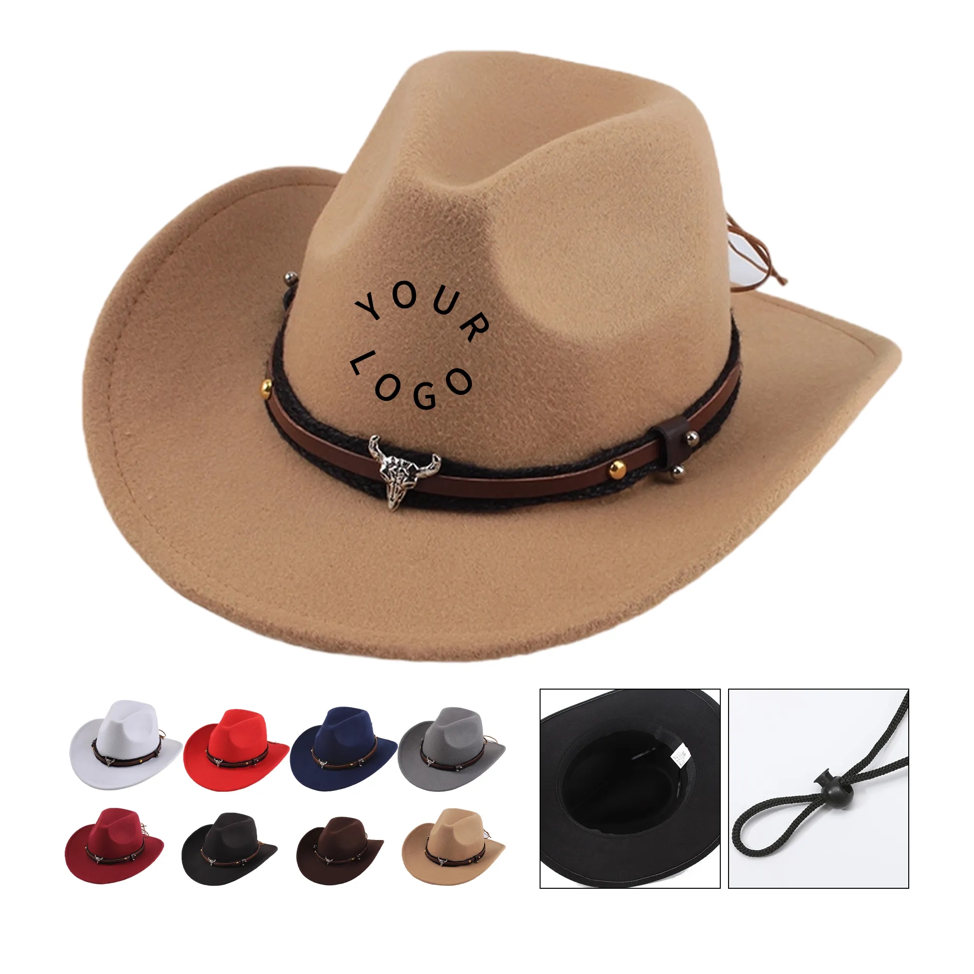 Retro Western Cowboy Felt Hat 7