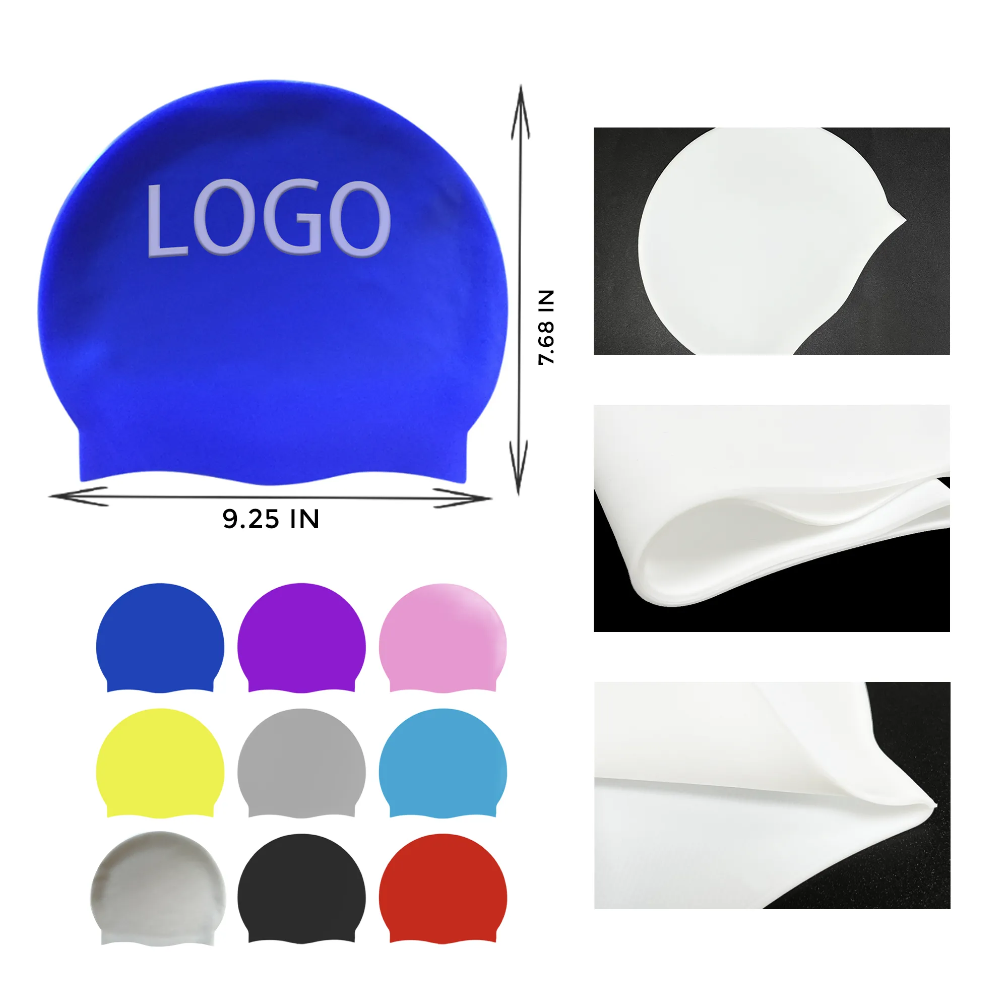 MOQ 50 PCS Silicone Swimming Cap