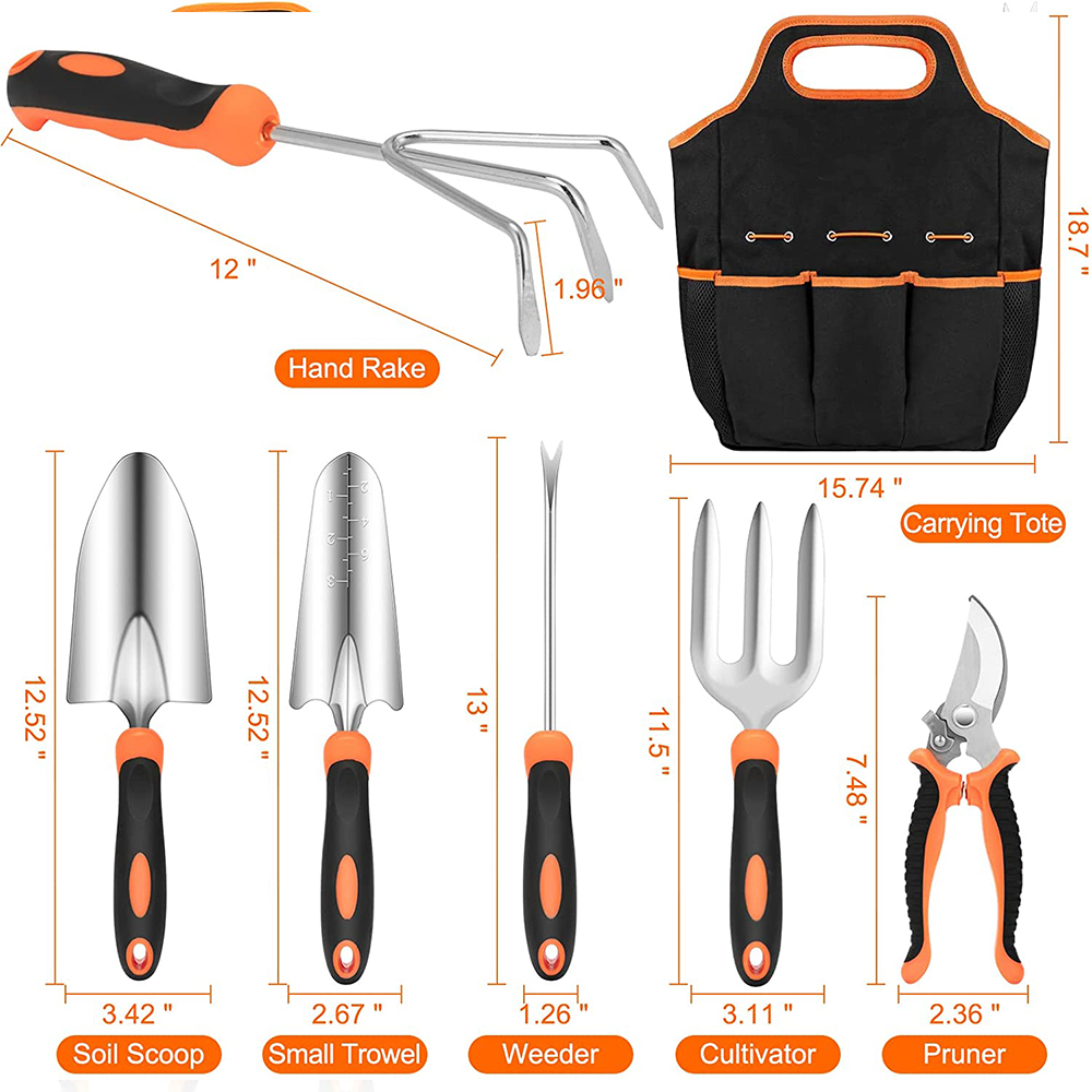 Gardening Tool Set With Storage Tote Bag 6