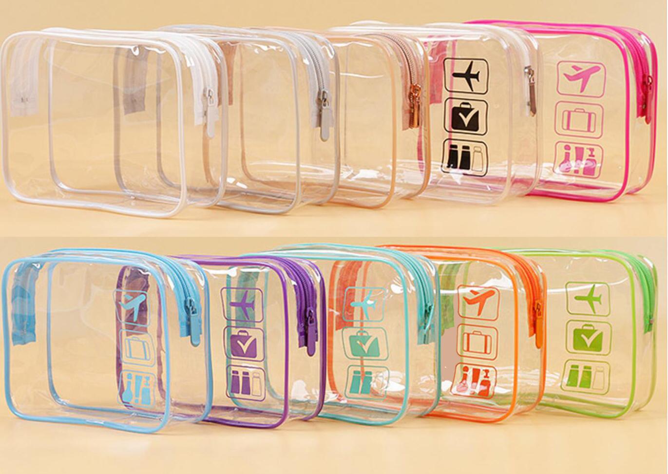 Clear PVC Zippered Travel Pouches 3
