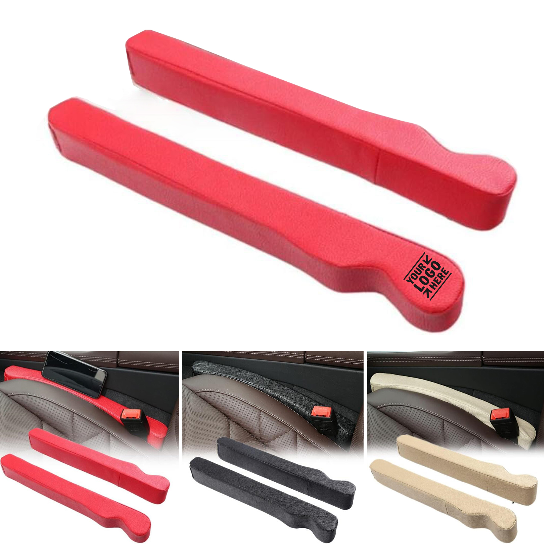PU Leather Console Prevent Small Items From Falling Car Seat Gap Filler 2