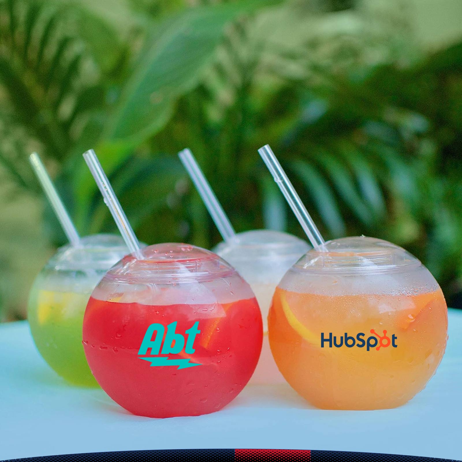 15 oz. Plastic Cocktail Ball with Straw 5