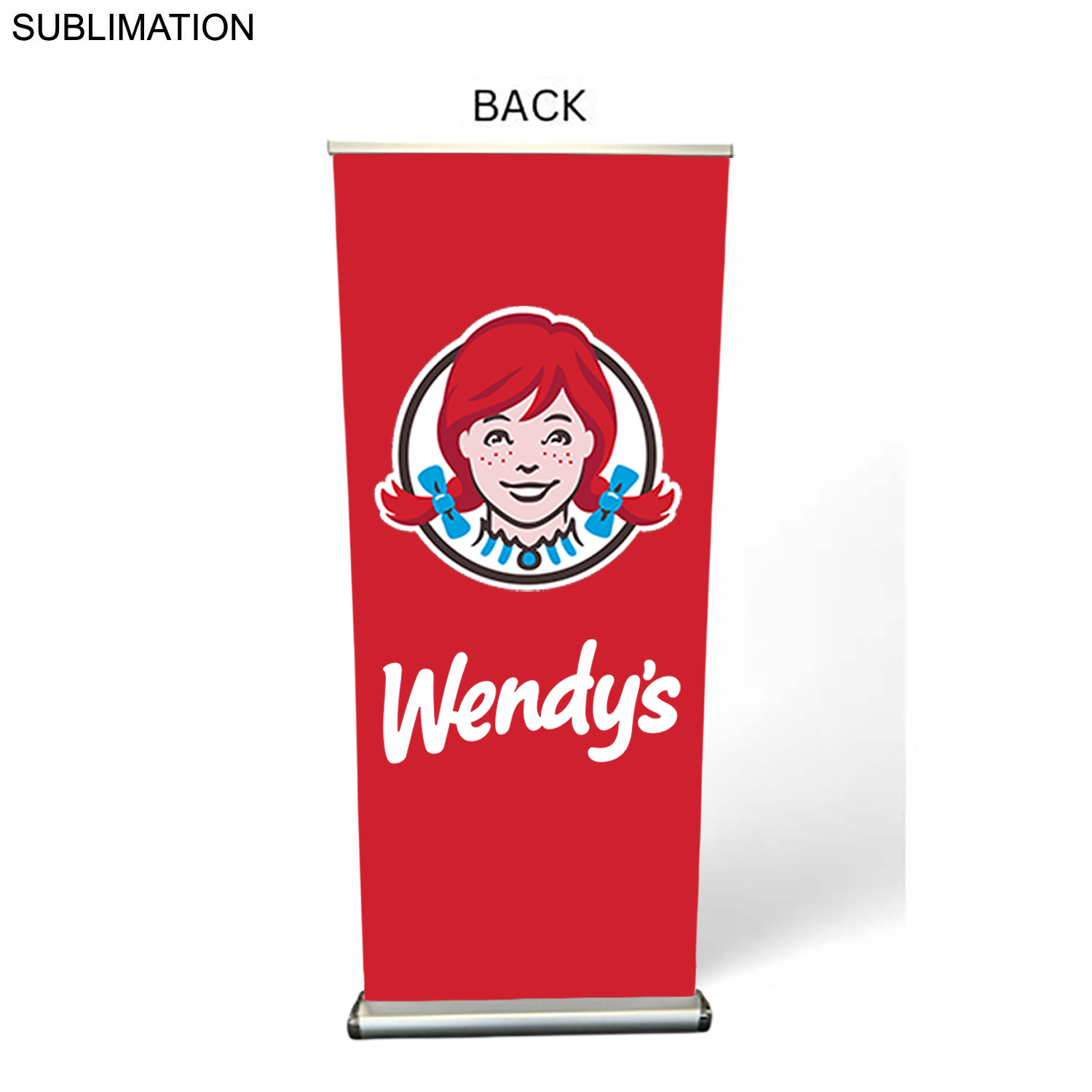 Sublimated Heavy Fabric Deluxe Wide Base Pull Up Banner with Double sided Graphics, 33.5x79 6