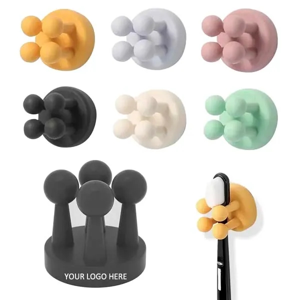 Silicone Toothbrush Holder Multi-Function Hook Waterproof 4
