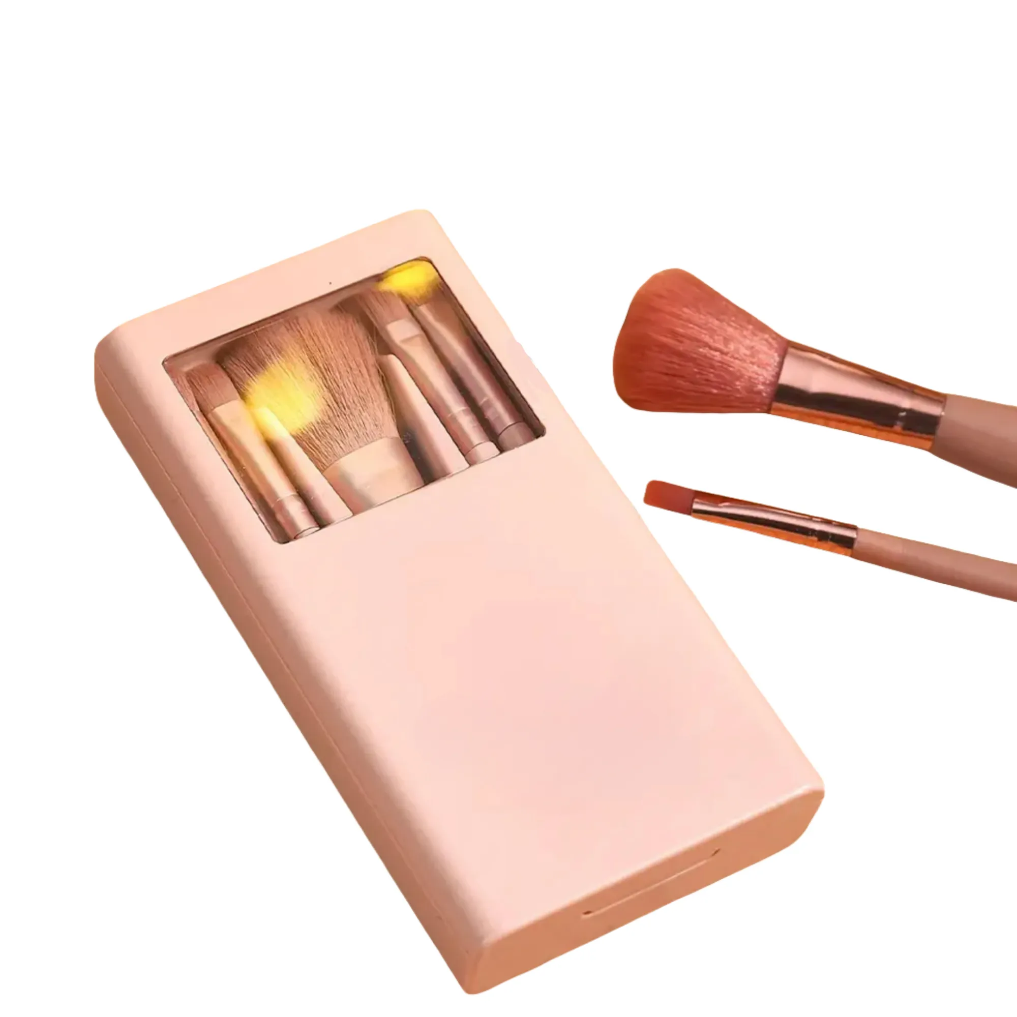 Five Makeup Brush Holder Box With Mirror 5