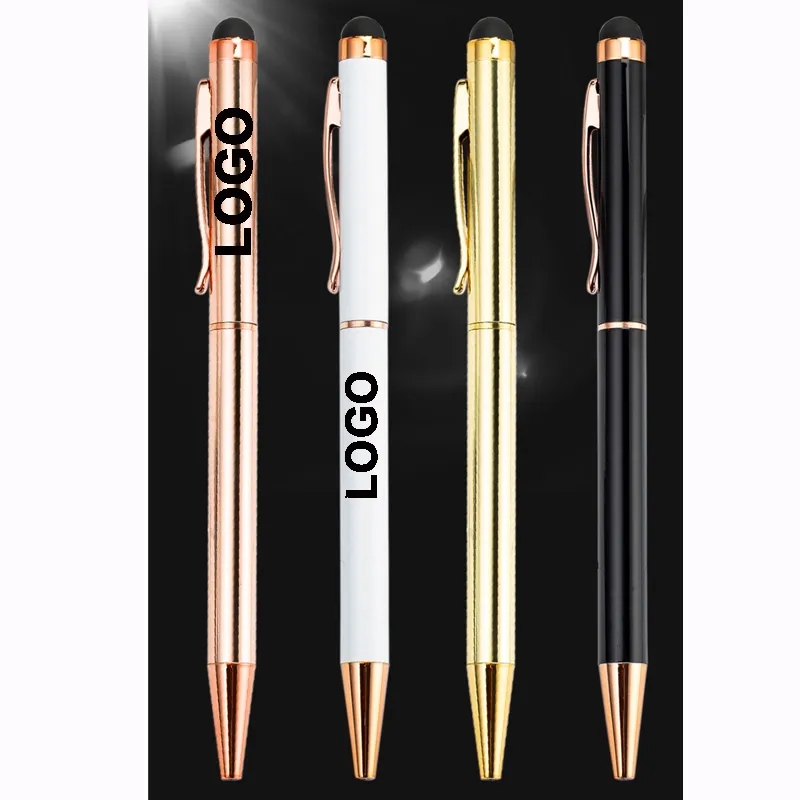 Gold Trim Metal Twister Stylus Pen 2