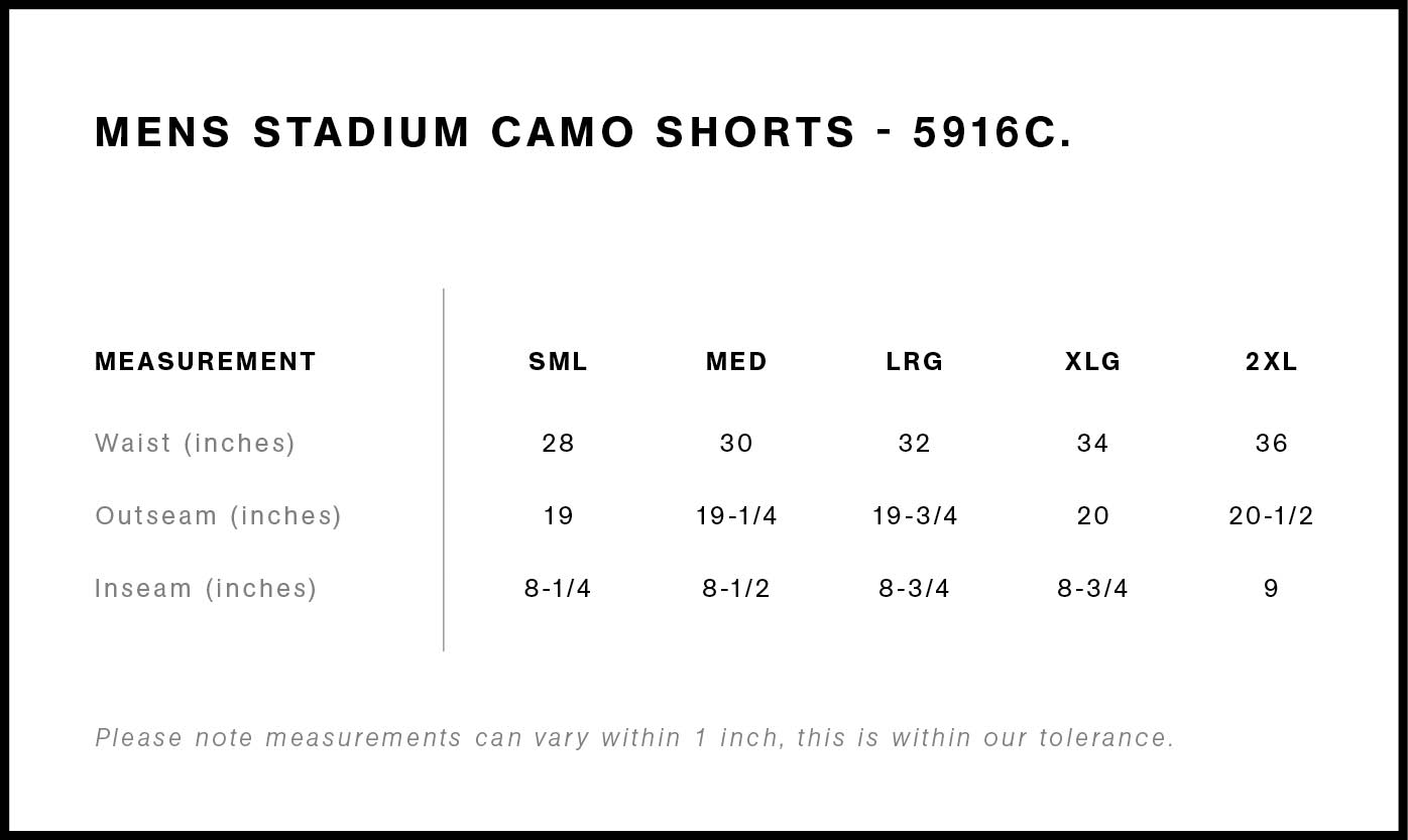 Stadium Camo Shorts | 5916C 5