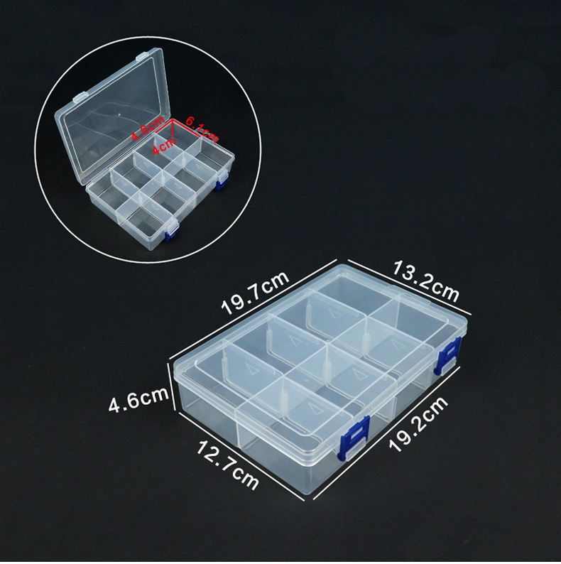 8 Grids Plastic Clear Organizer Box 7