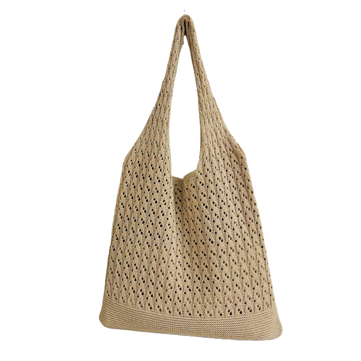 Polyester Mesh Crochet Beach Tote Bag for Summer Travel 4
