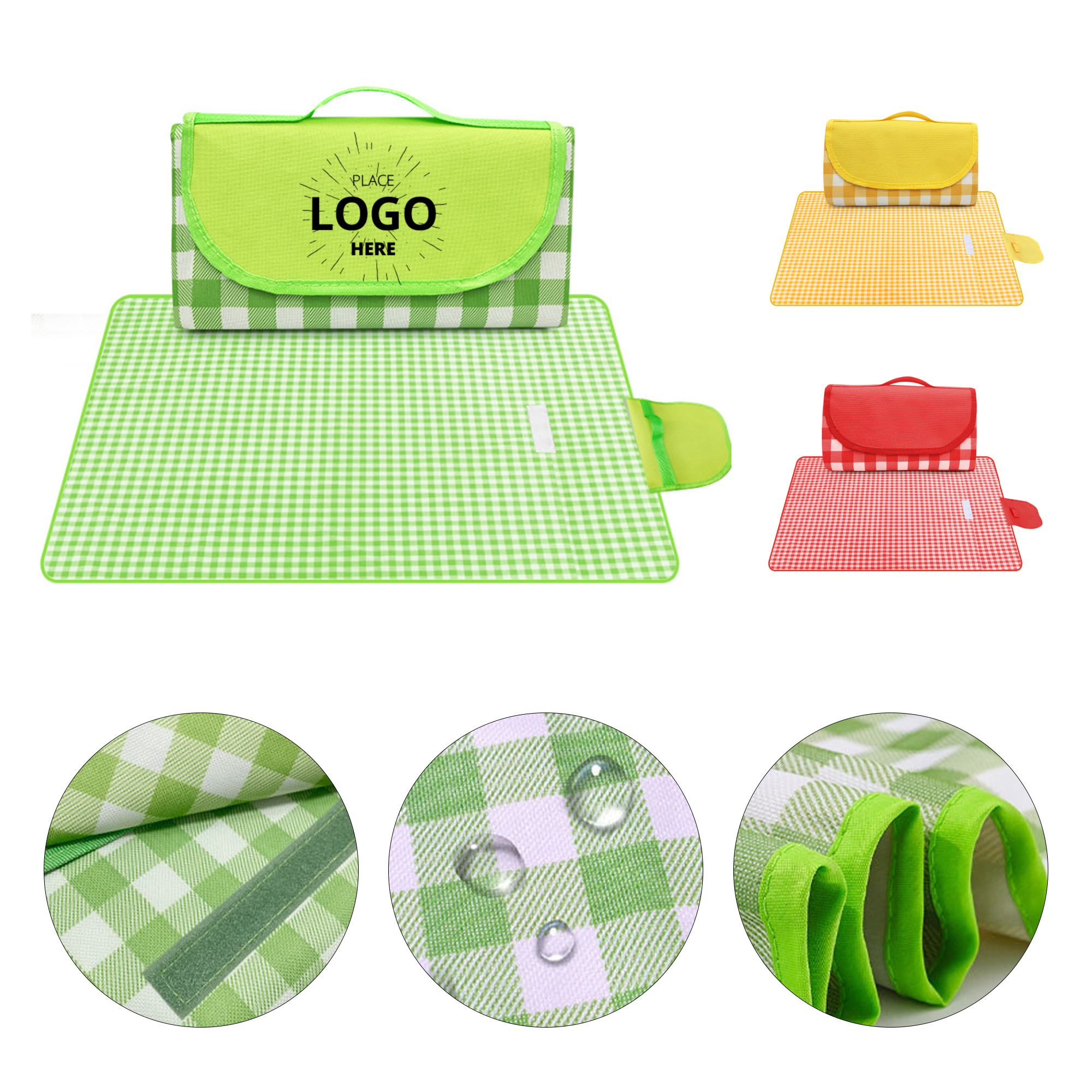 Plaid Roll Up Picnic Blanket 1