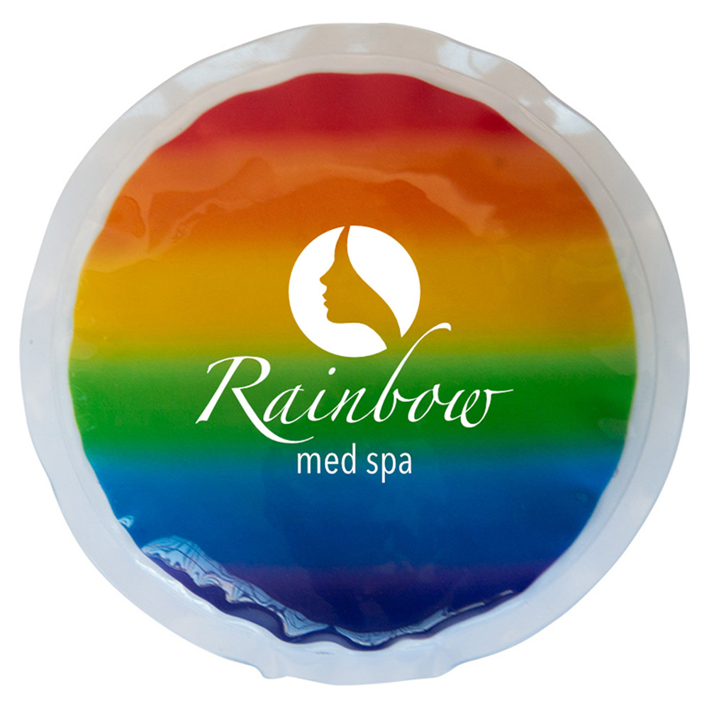 Circle Rainbow Gel Beads Hot/Cold Pack
