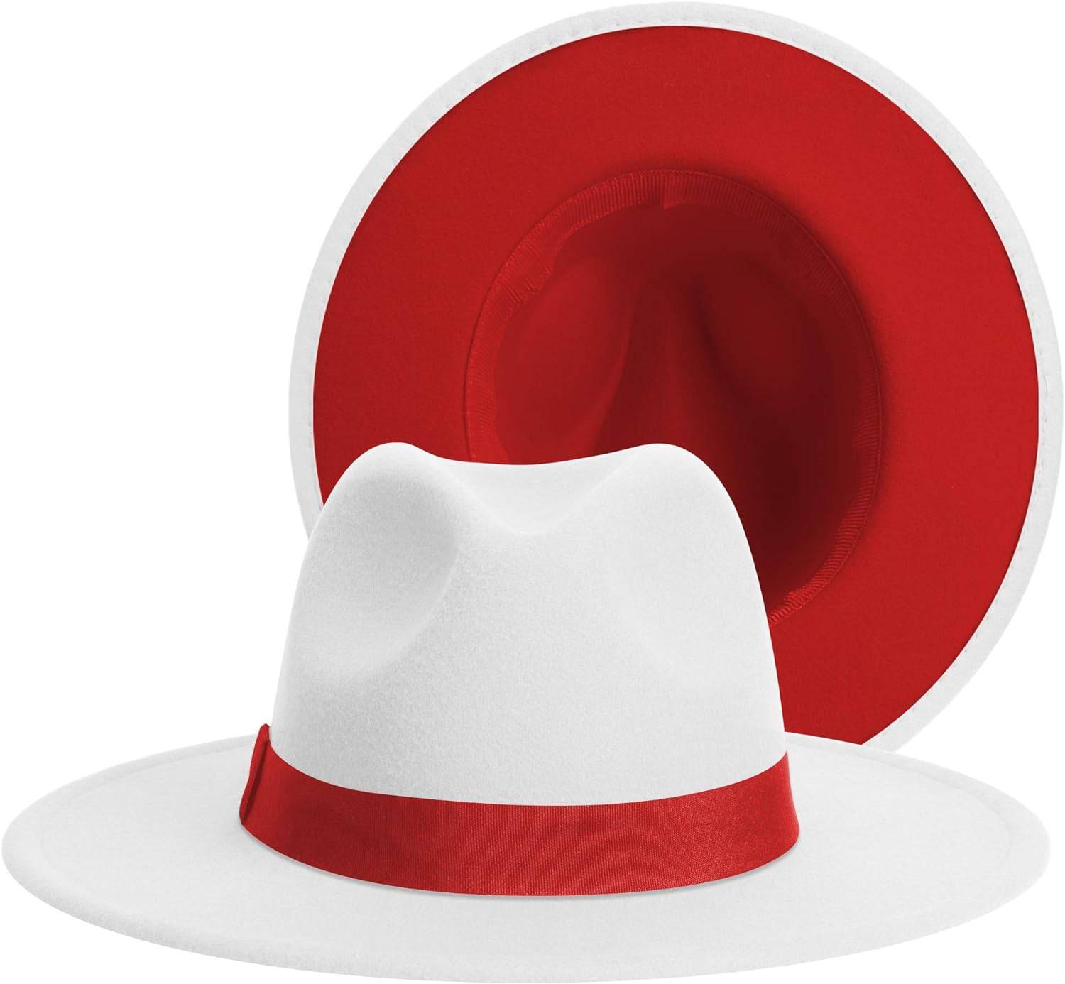Wide Brim Fedora Hats for Women Men 5