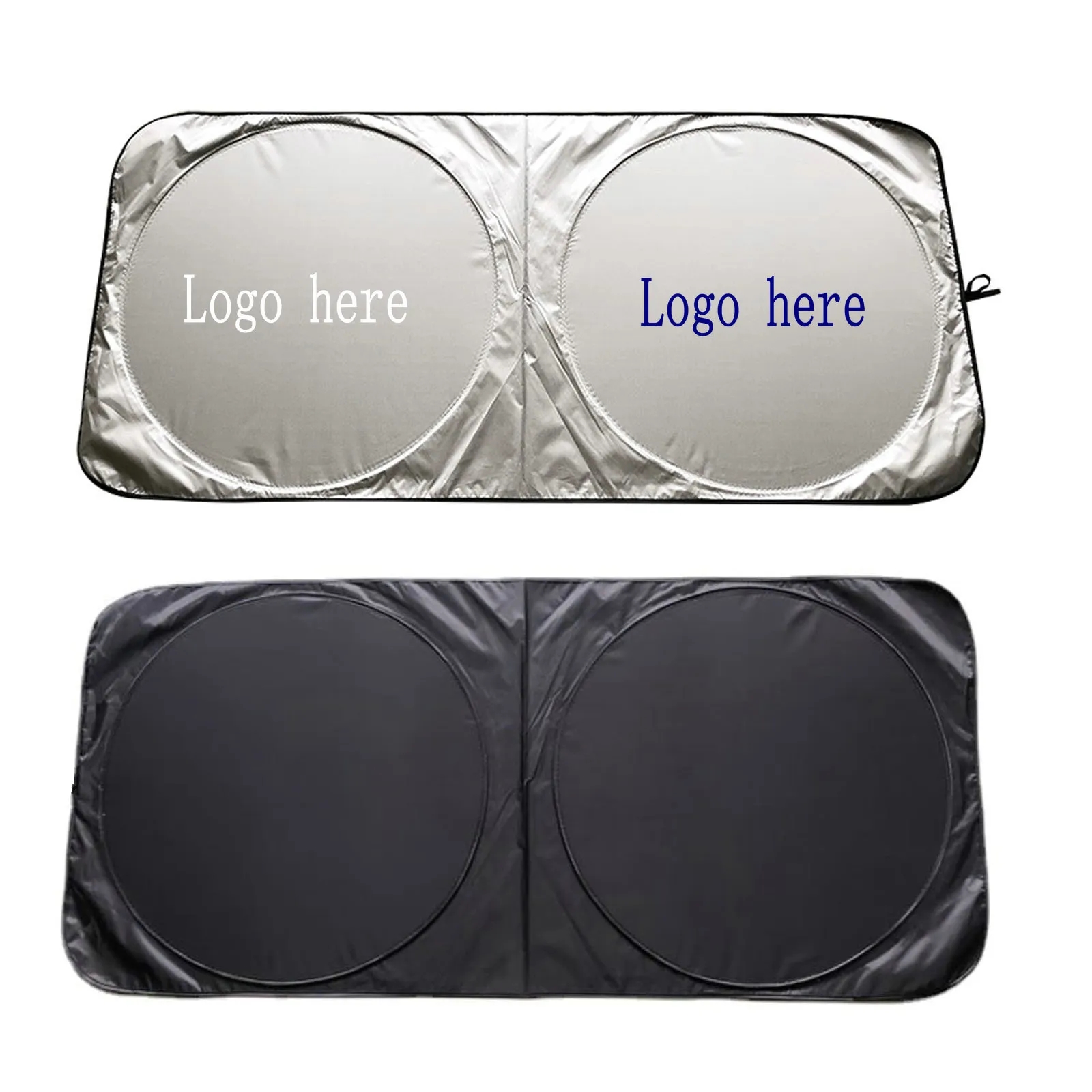 Foldable Double Circle Coated Car SunShade 2