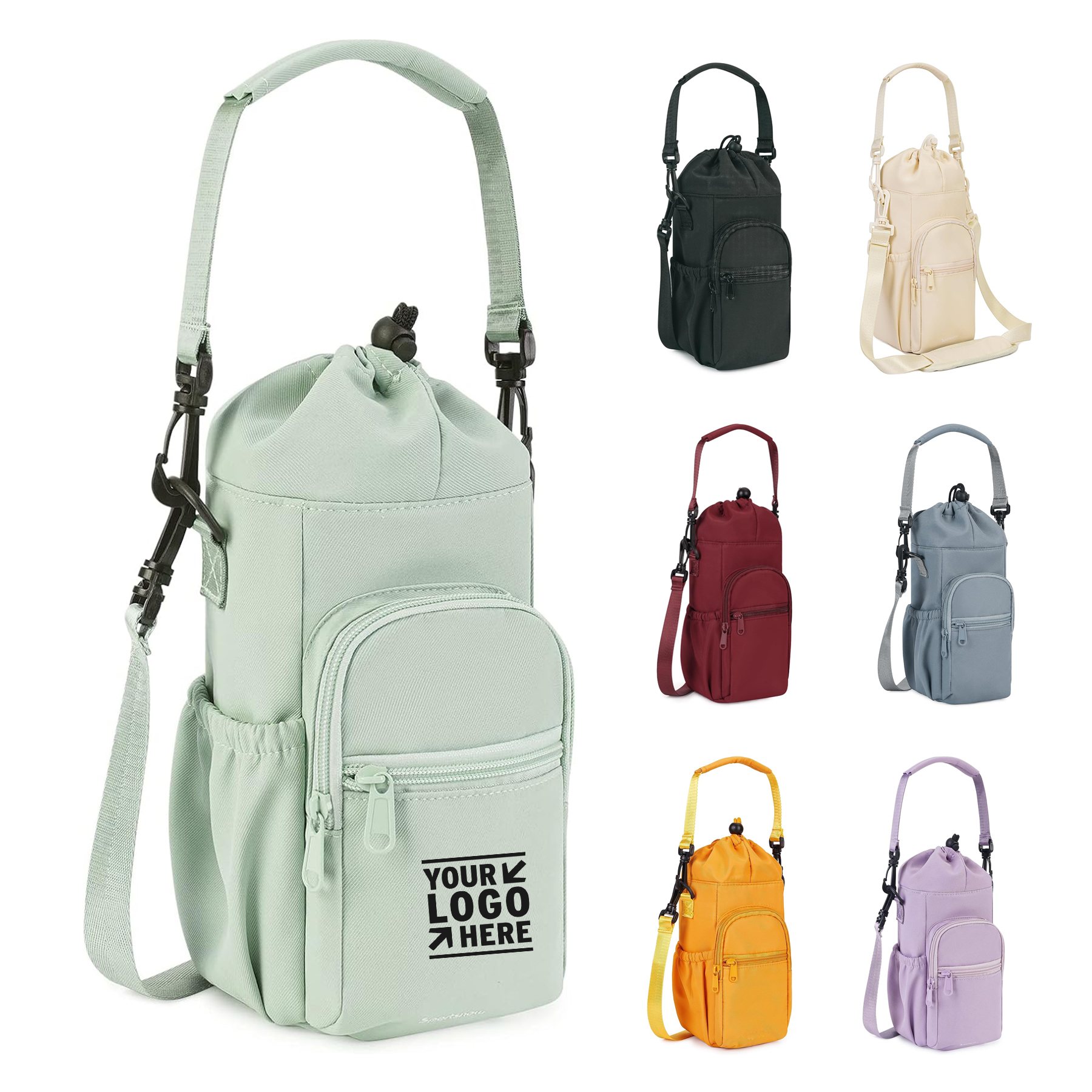 Sportsnew 32oz 40oz Insulated Durable Adjustable Water Bottle Holder Carrier Sling Bag With Strap
 2