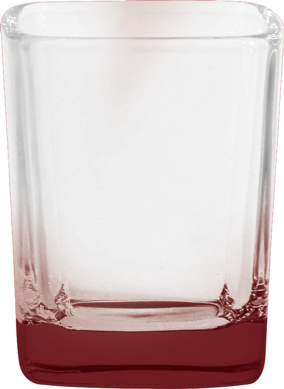 2.25 oz. Square Shot Glass - Deep Etched 2