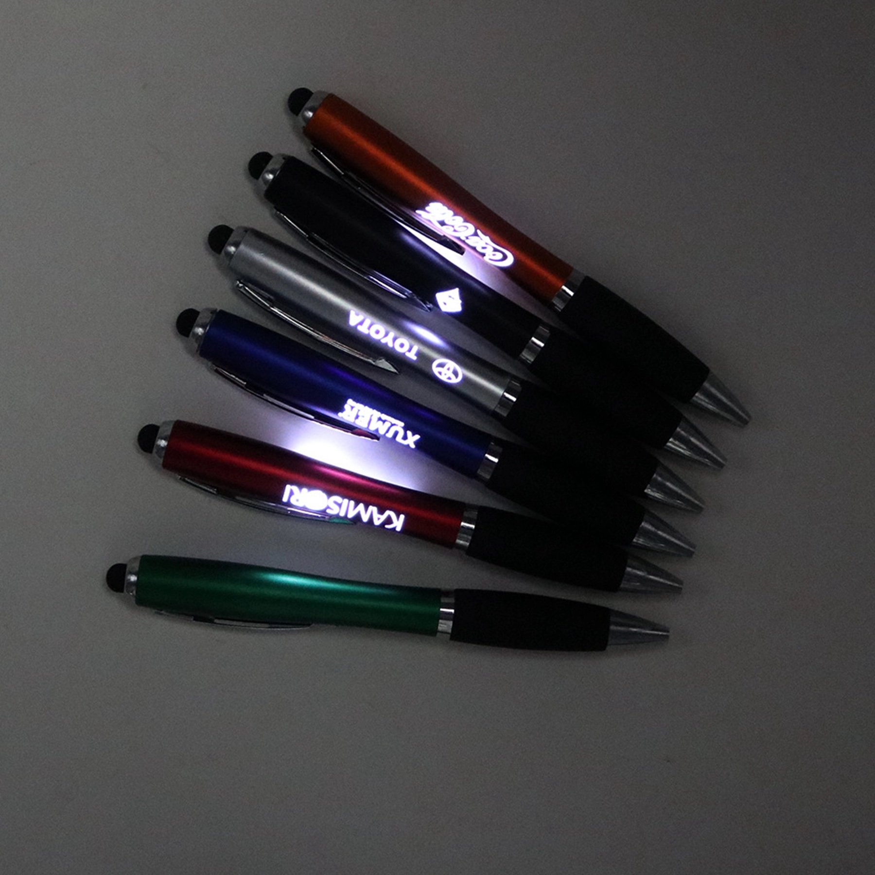 Gourd Shaped Led Light Up Logo Ballpoint Pen 10
