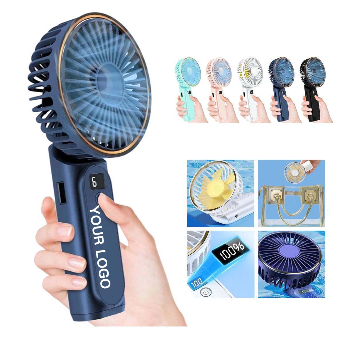 Rechargeable Neck Fan with Wide Angle Coverage 2