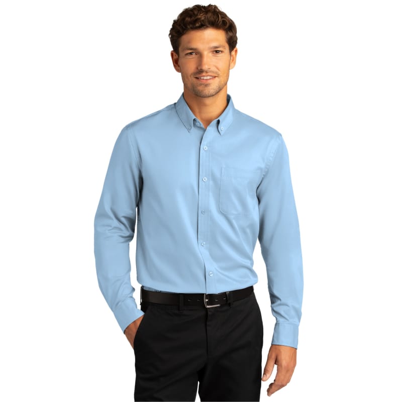 Port Authority Long Sleeve SuperPro React Twill Shirt. 5