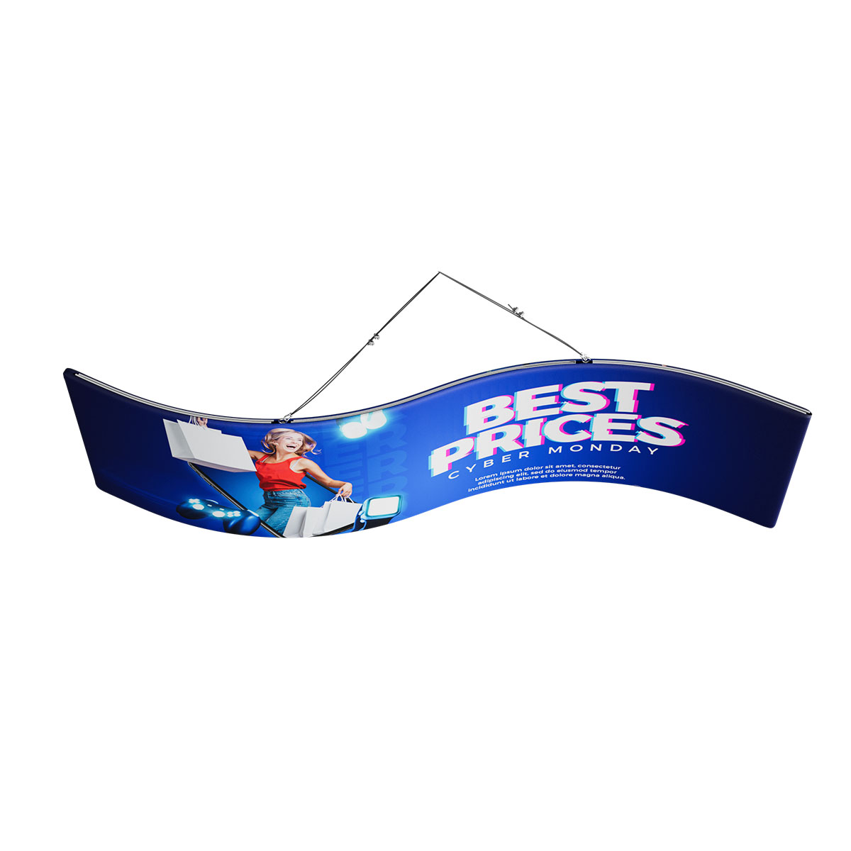 8ft S-Curved Hanging Banner Kit 3