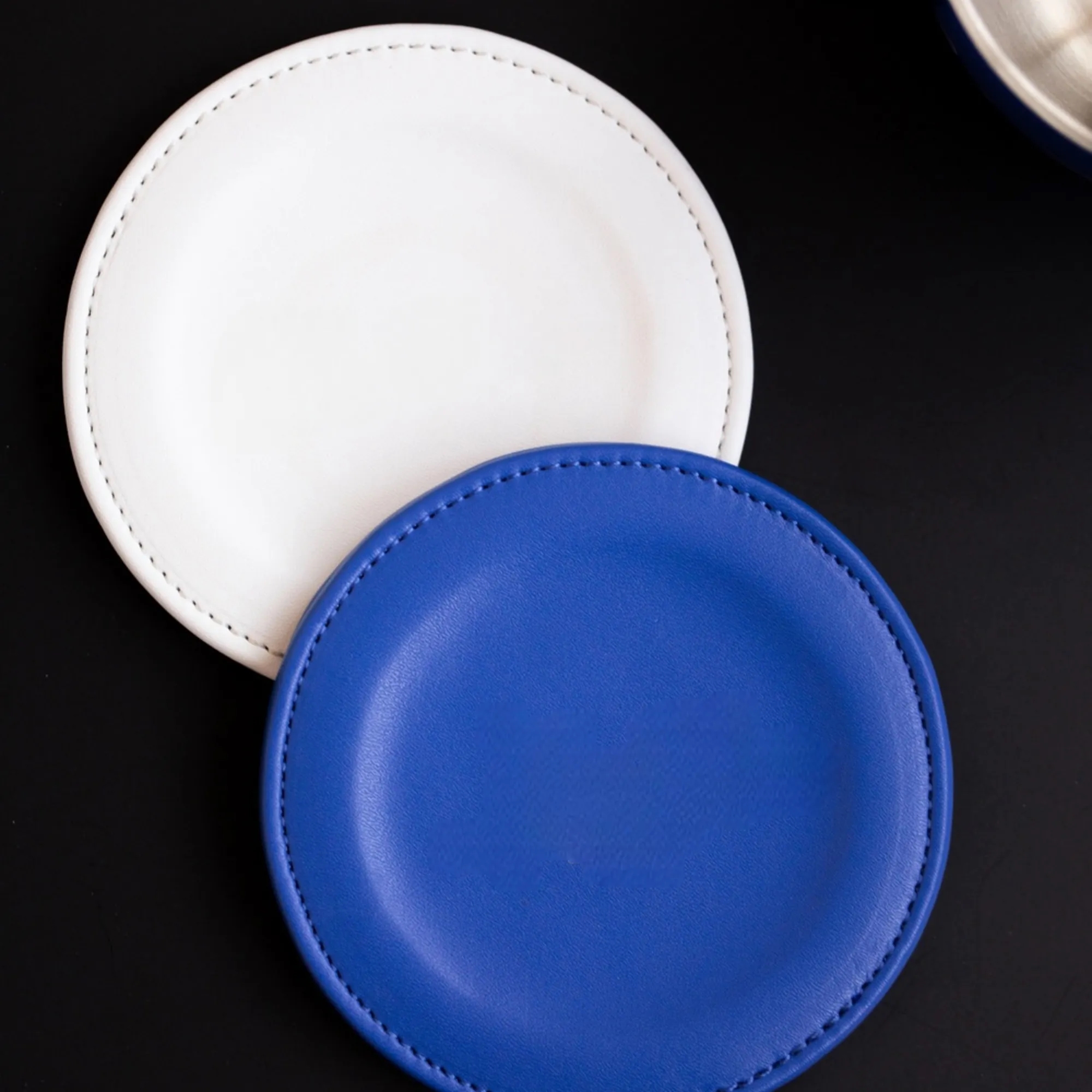 Leather Coaster Set Heat Resistant Cup Mat 2