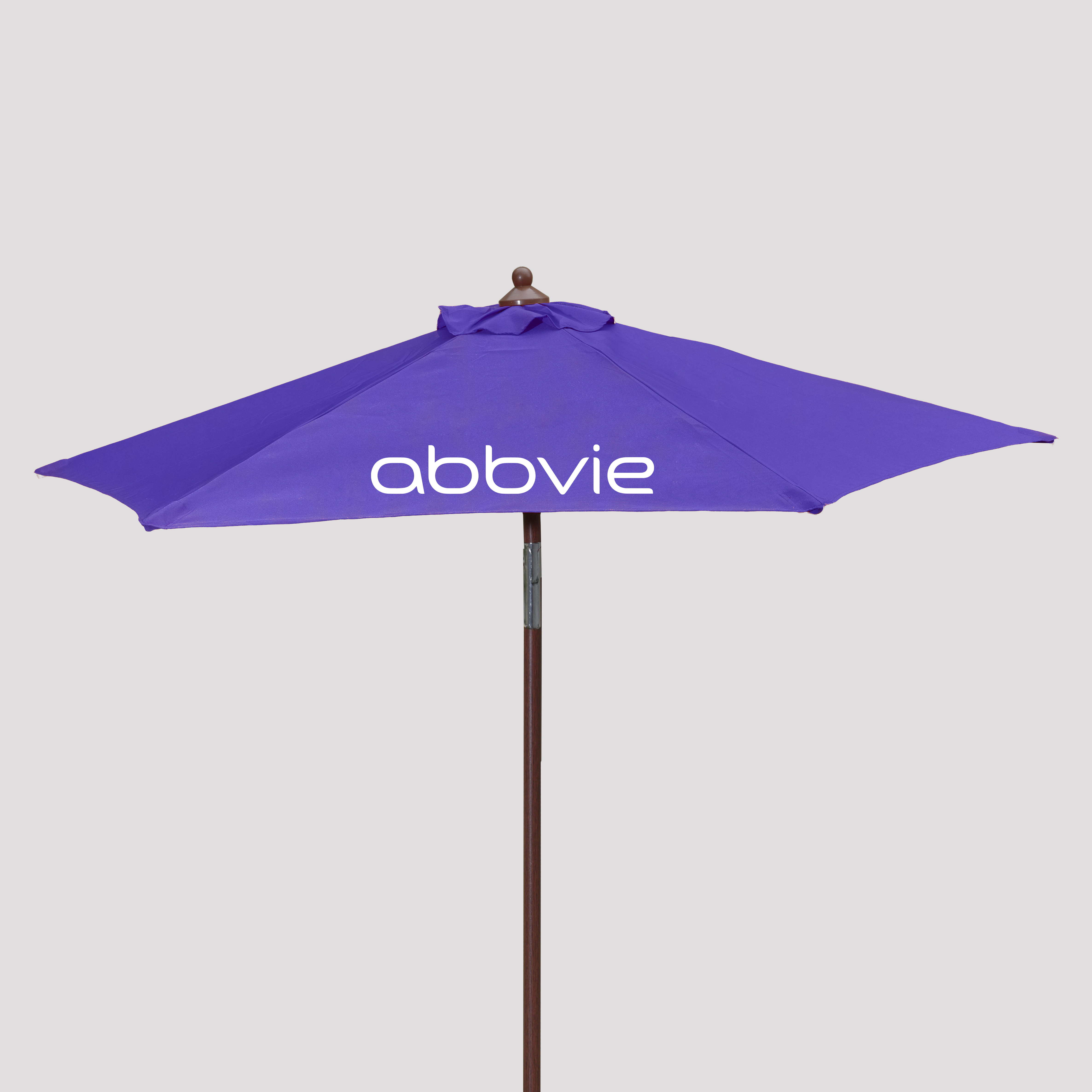 7' Wood Look Market Umbrella with Tilt