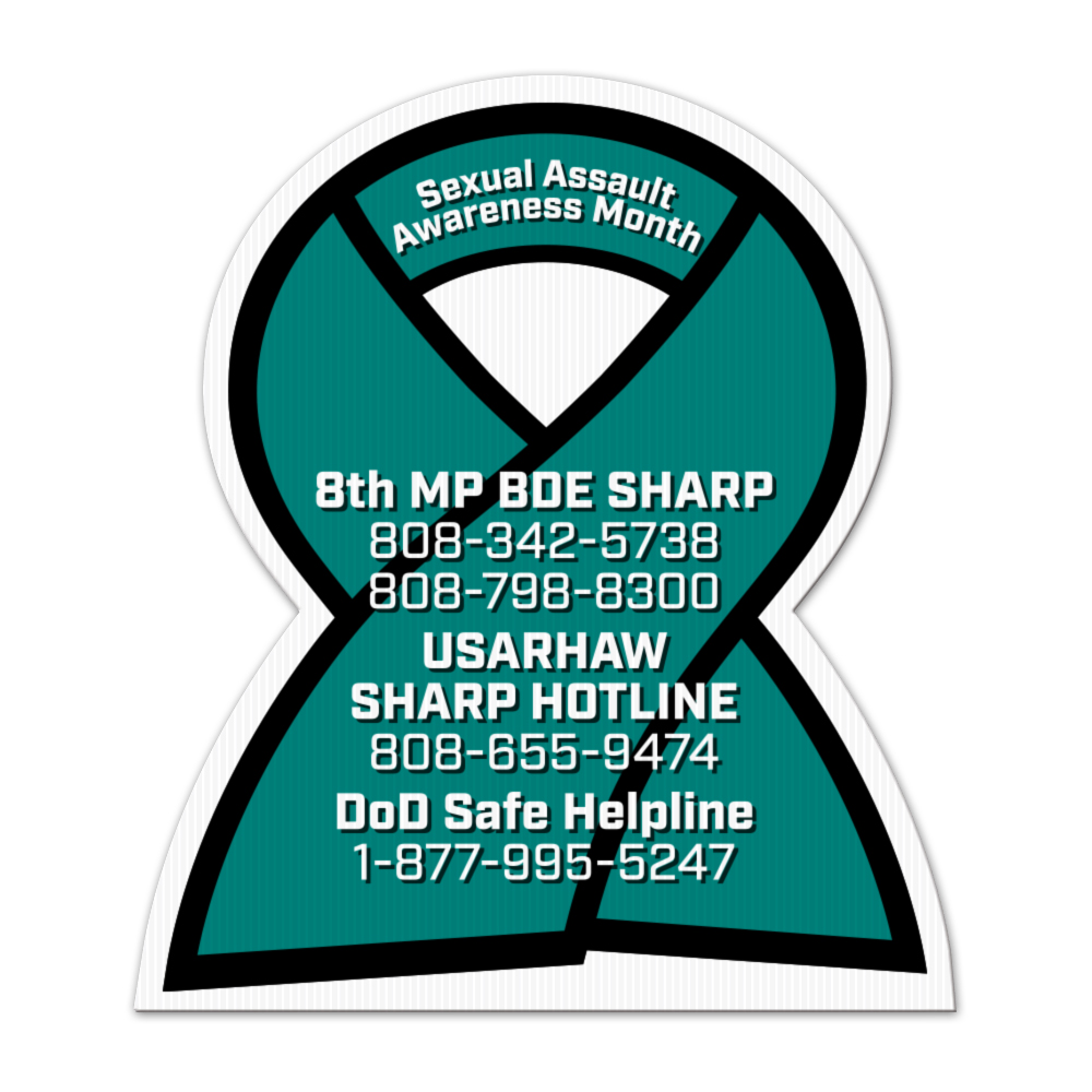 Awareness Ribbon Yard Sign, Screen Printed 2