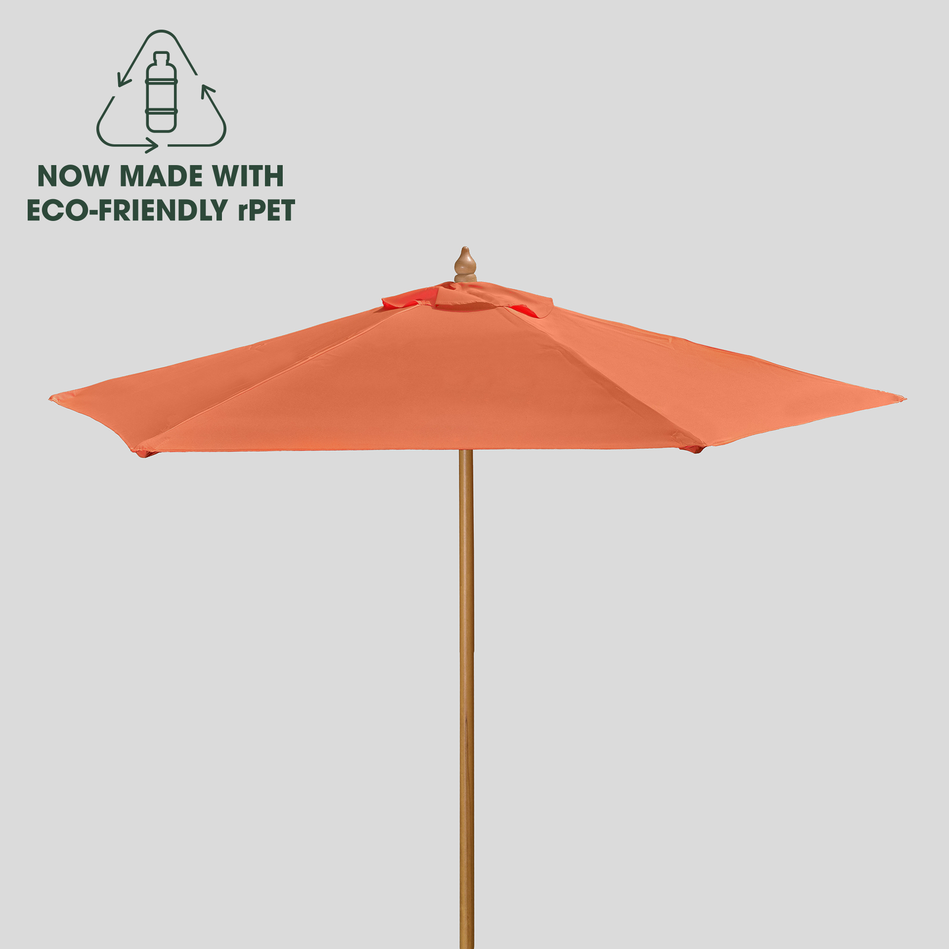 7' Wood Market Umbrella