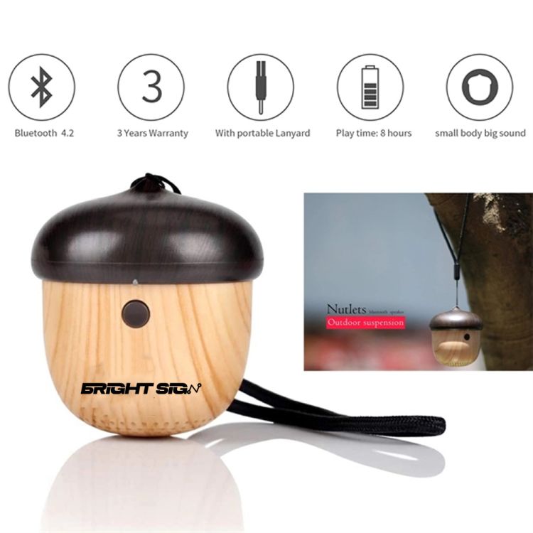 Nuts Mini Bluetooth Speaker with Wood Graining Design 1
