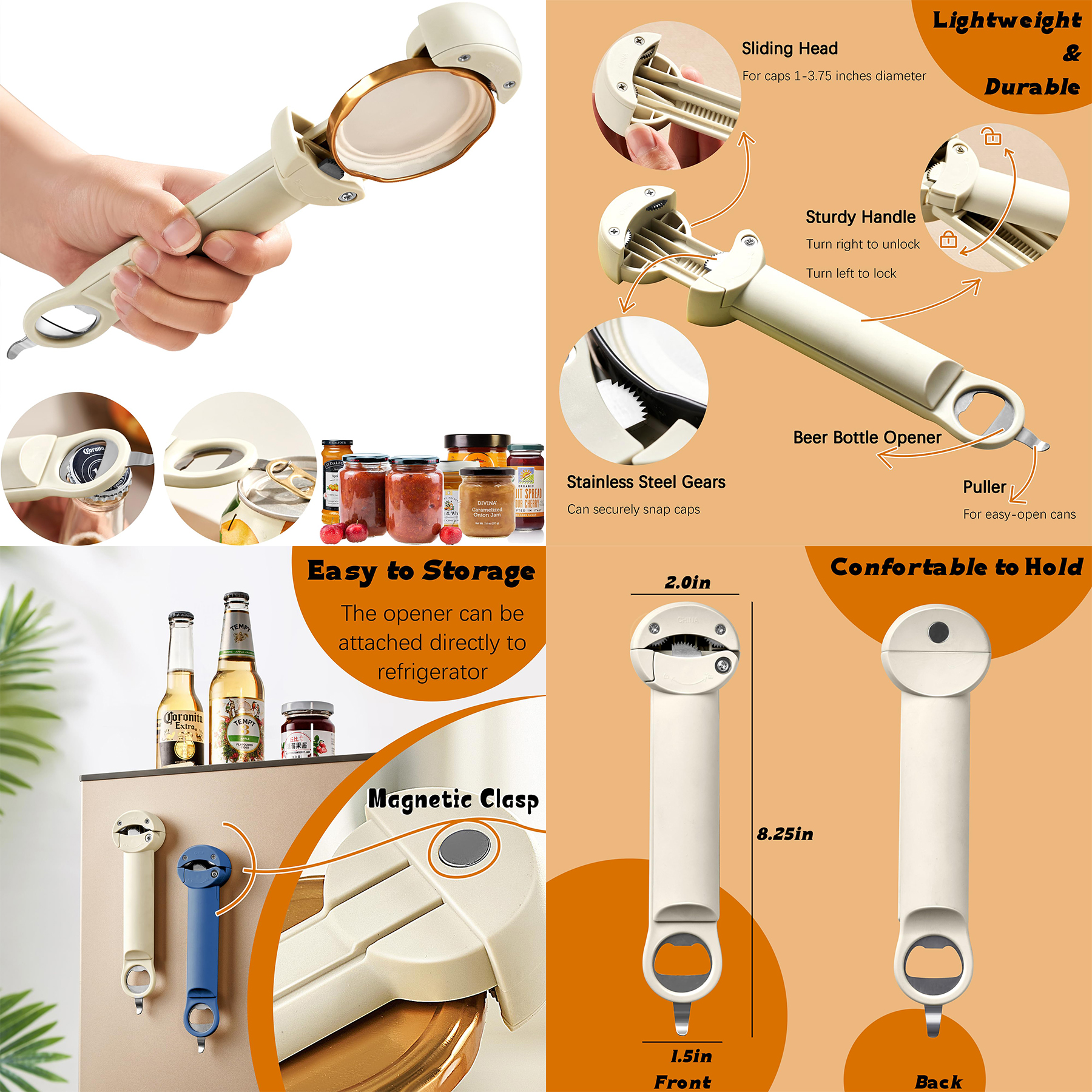 Jar Opener Multi Function Bottle Opener 2