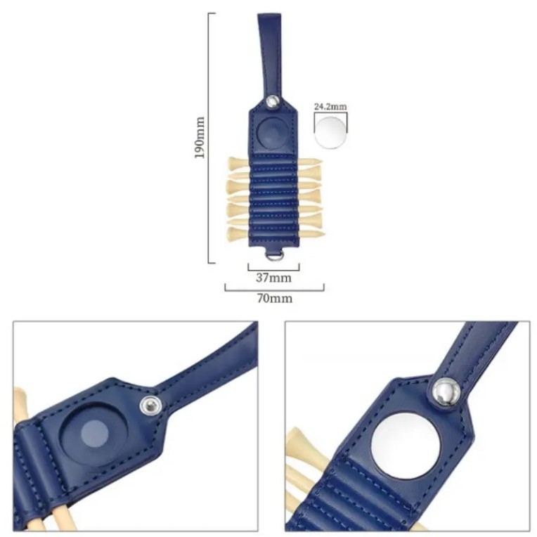 PU Leather Portable Outdoor Golf Tee Organizer Pouch 2