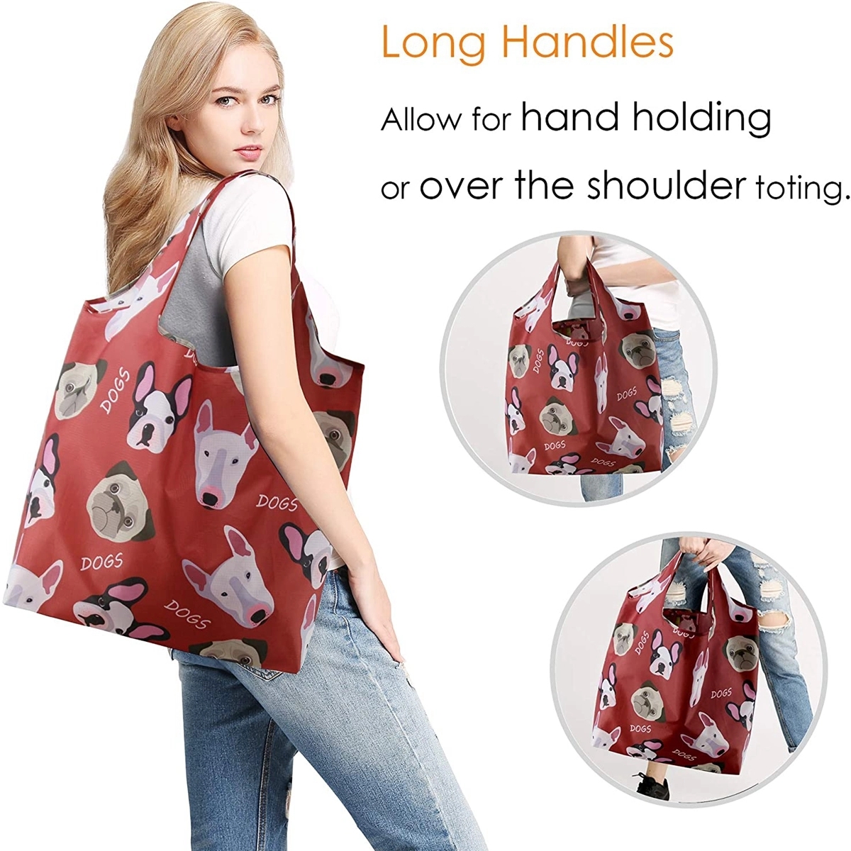 Reusable Lightweight Foldable Shopping Bag(50BLS) 7