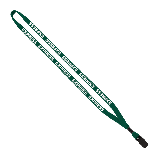1/2" Cotton Lanyard with Metal Crimp & Bulldog Clip 11