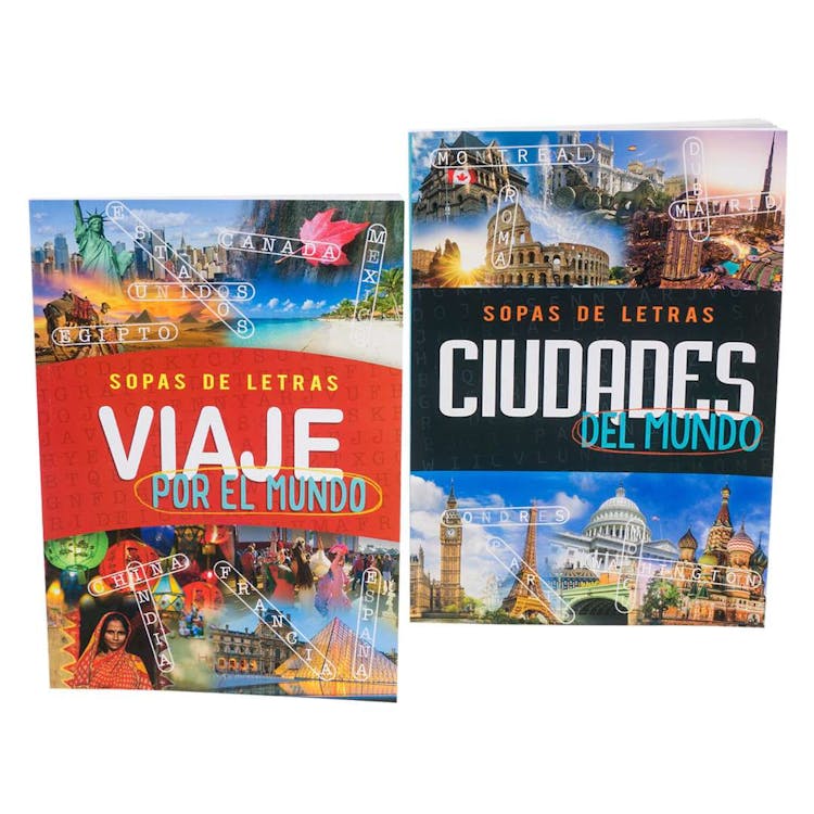 Crossword Puzzle Books - Spanish 80 Pages Two Titles