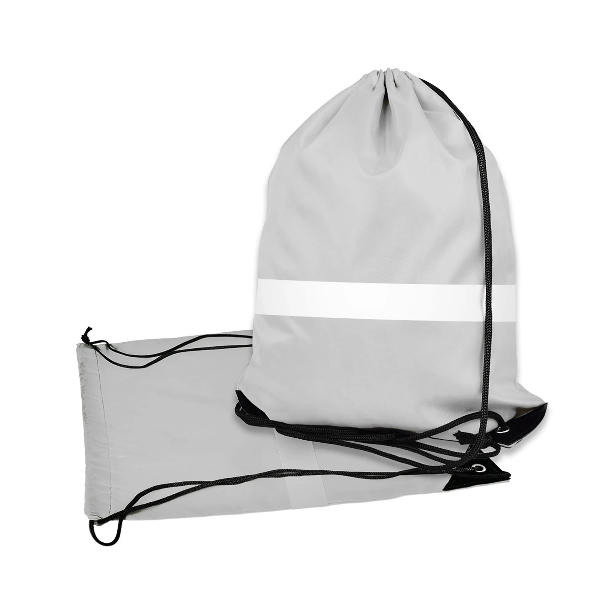 Reflective Cinch Drawstring Back Bag 4