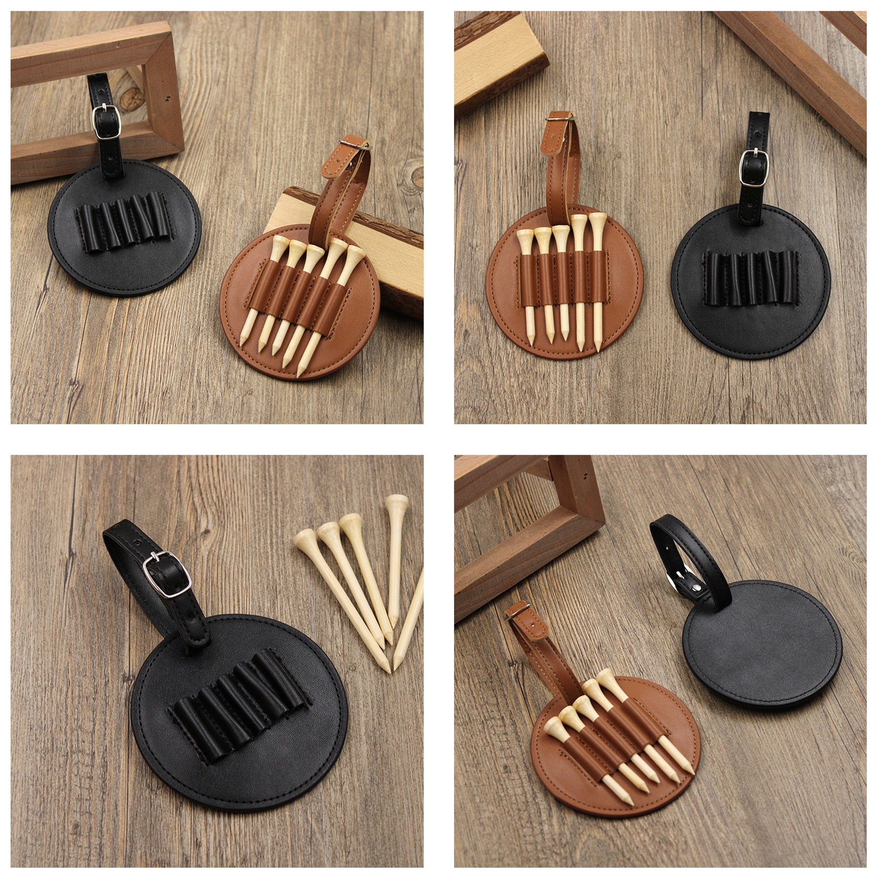 Leather Golf Tee Organizer Bag 4