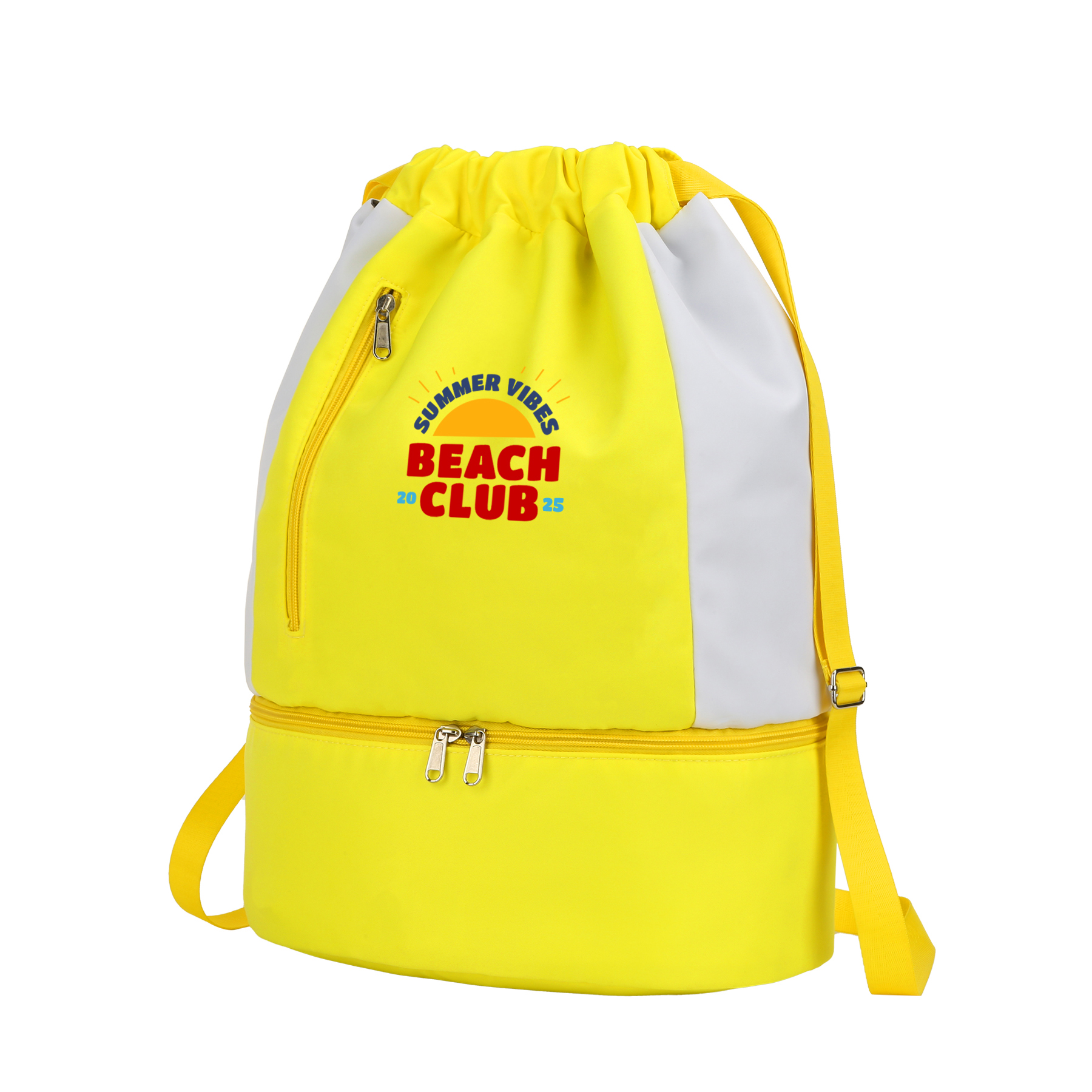 8 Can Nylon Drawstring Cooler Backpack 8