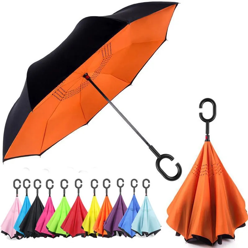 Reverse Umbrella with C-Shaped Handle 1