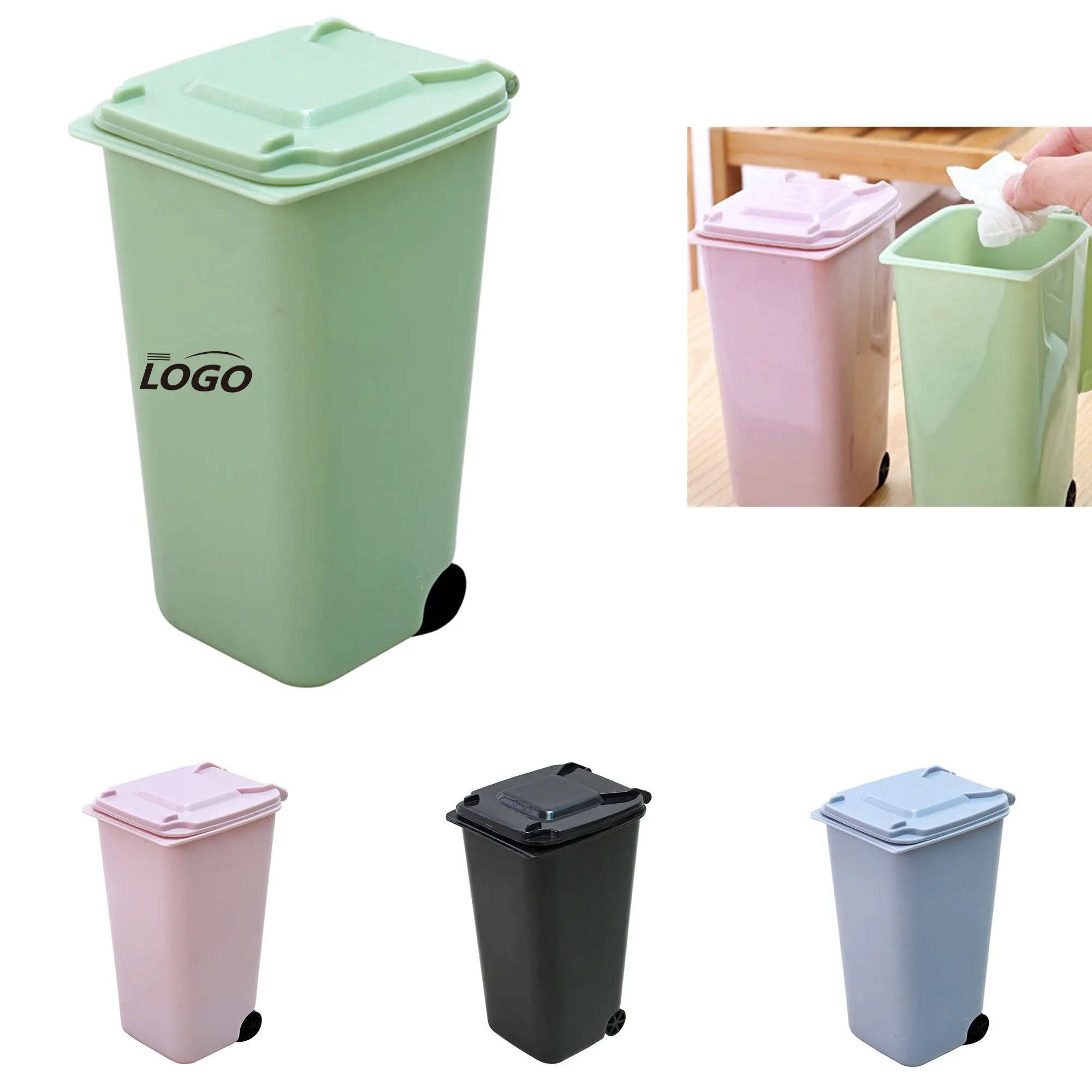 Office Mini Desktop Garbage Bin MOQ 10pcs 3