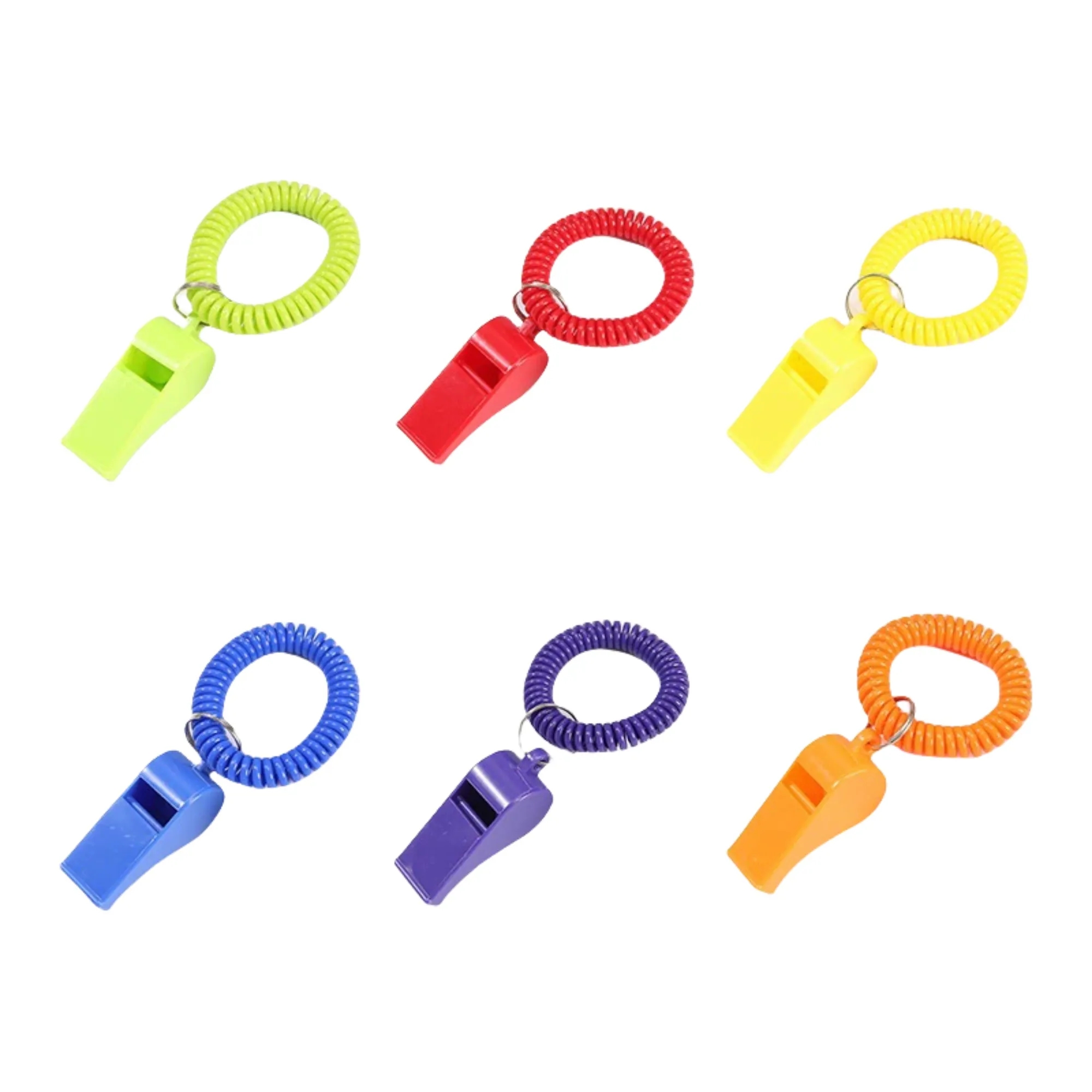 Spring Wrist Keychain With Whistle 6